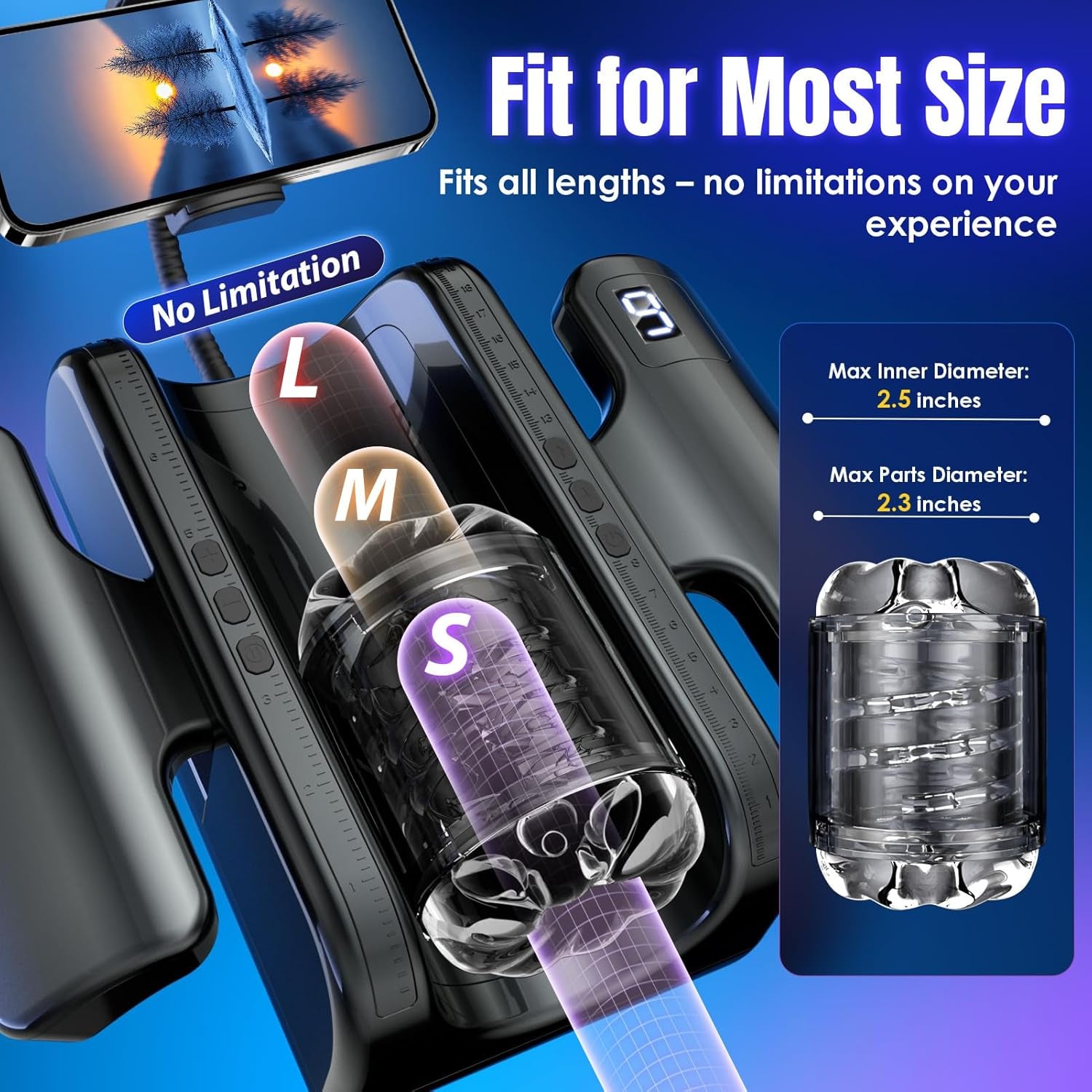 StrokeVault Automatic Male Stroker with Phone Stand