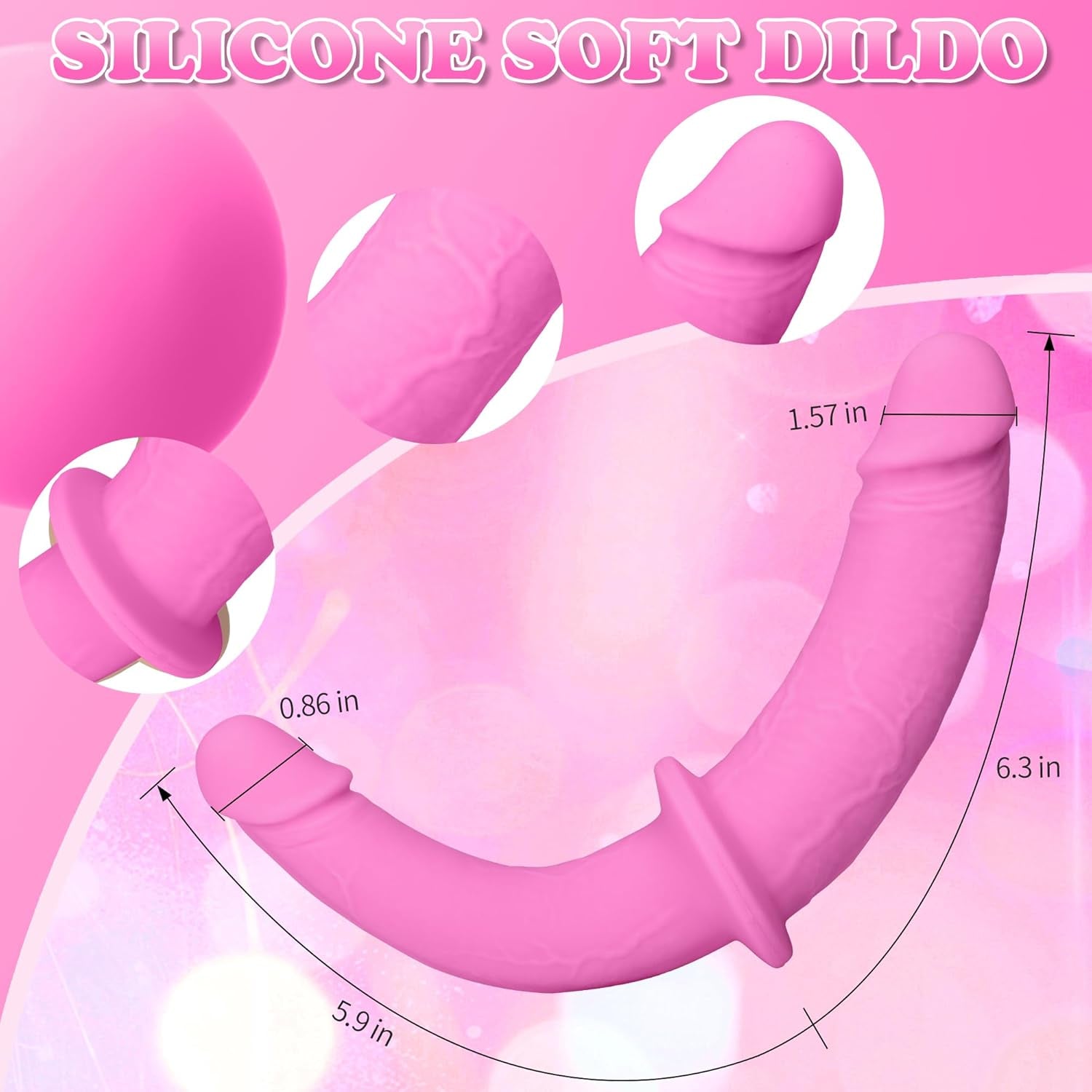BlushDuo Double Ended Dildo Strap-On Adjustable Harness