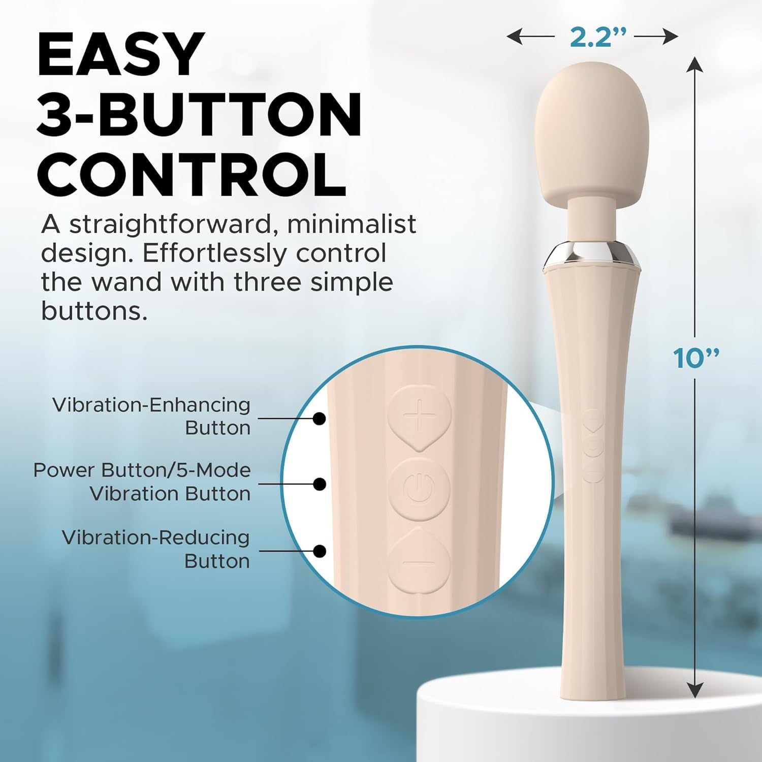 BareLuxe Cordless Multi - Pattern Wand Vibrator - Vixen | Nova Network