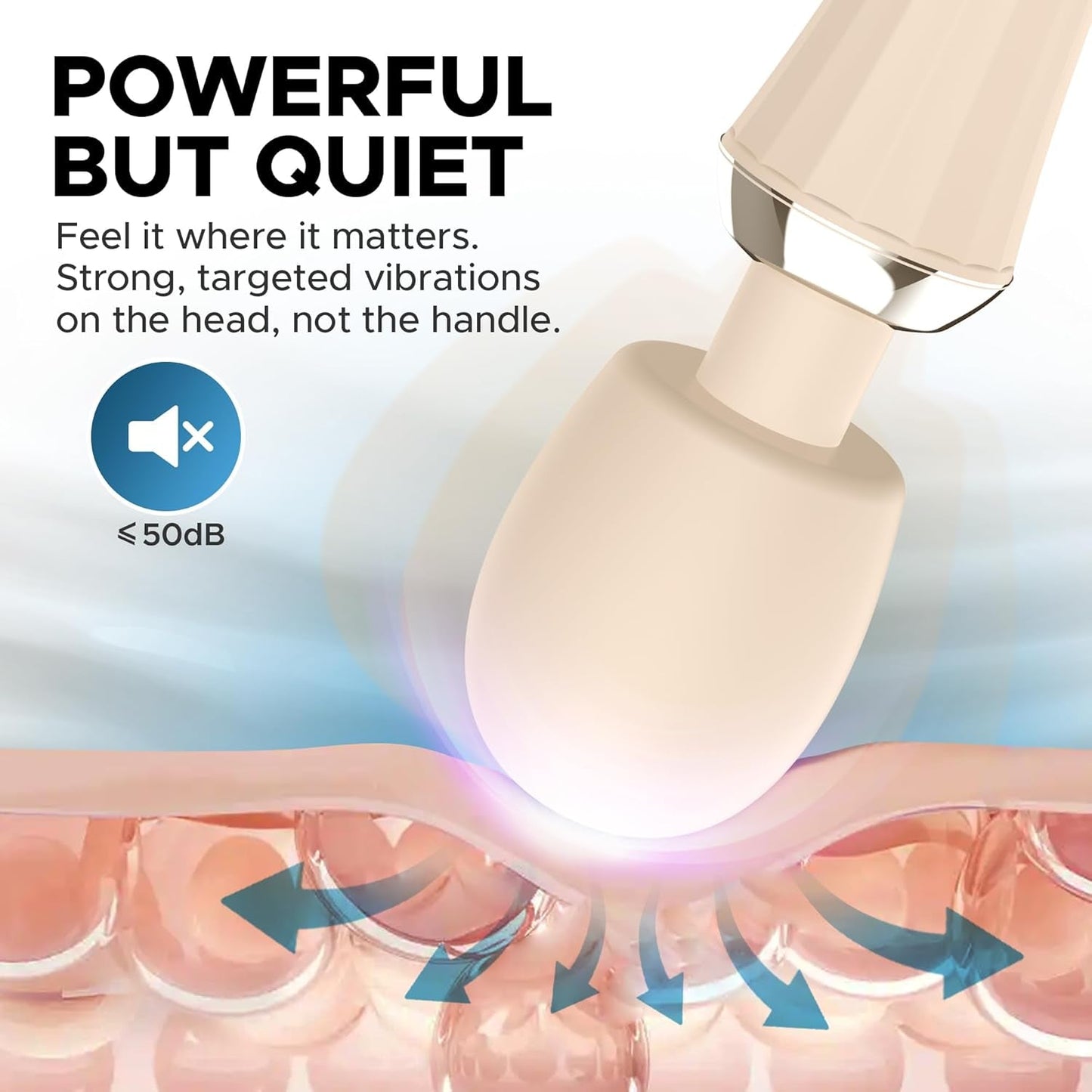 BareLuxe Cordless Multi - Pattern Wand Vibrator - Vixen | Nova Network