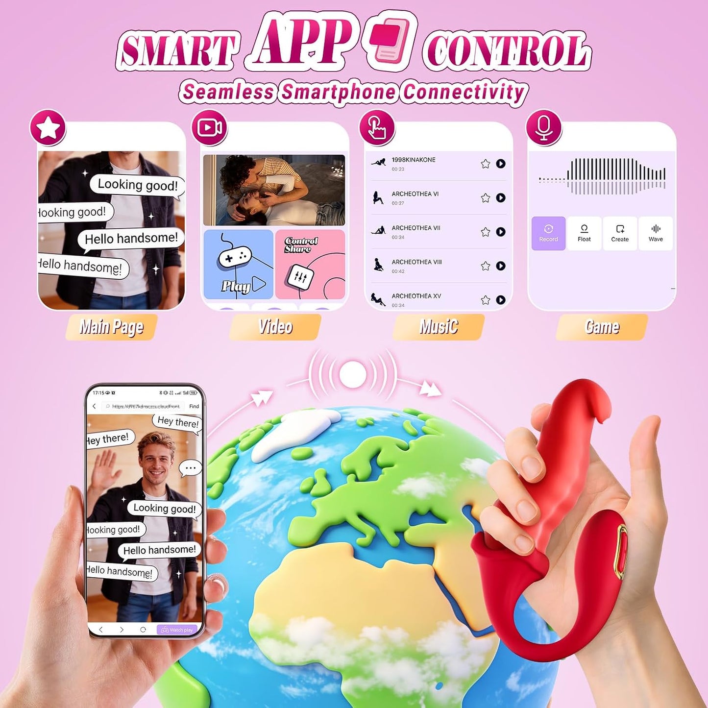 VelvetTongue App-Control Licking Tongue Vibrator – Wiggle & Vibrate