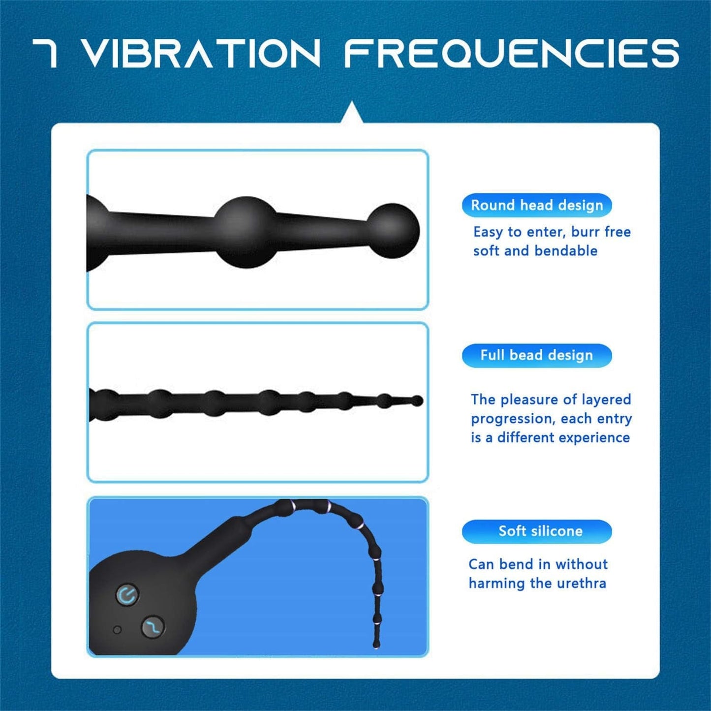 BeadPulse Vibrating Urethral Sound Dilator - Vixen | Nova Network