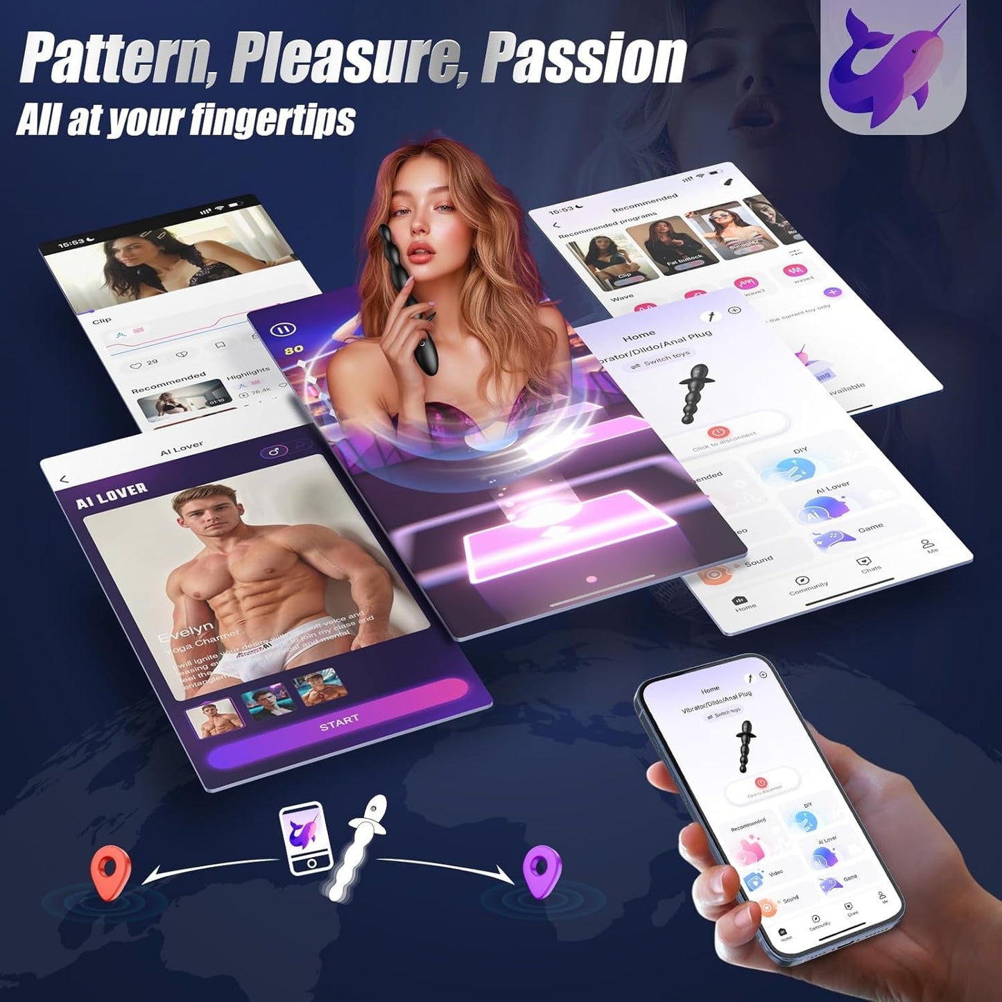 BeadRush AI App Control Anal Beads Vibrator - Vixen | Nova Network