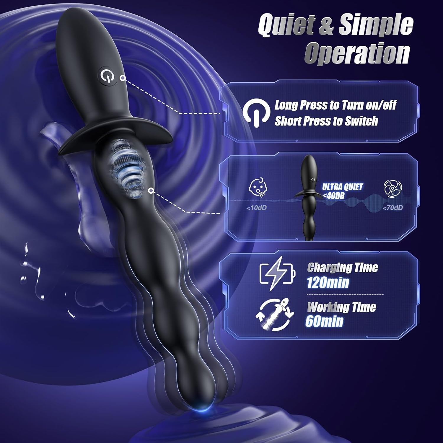 BeadRush AI App Control Anal Beads Vibrator - Vixen | Nova Network