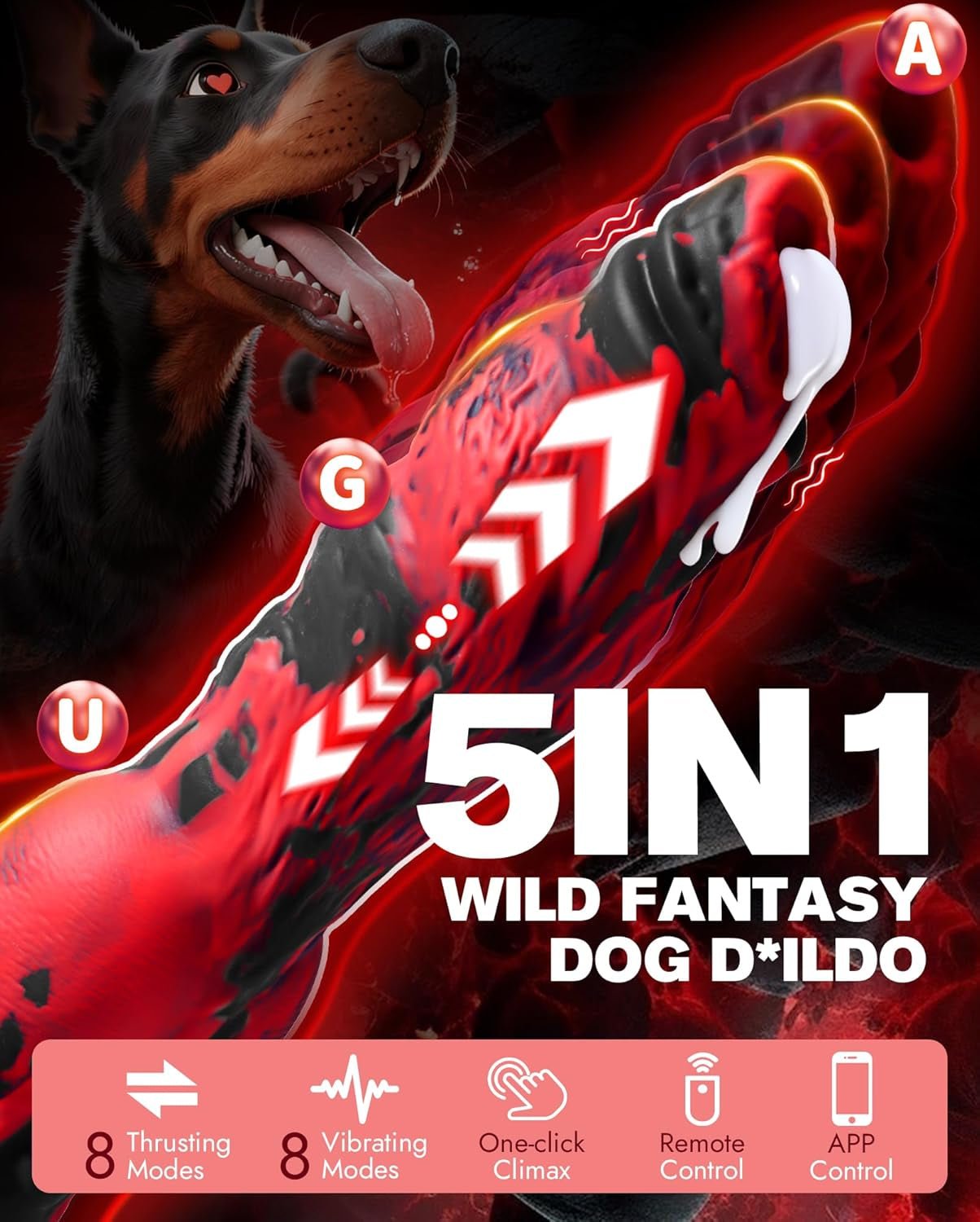 BeastPulse Fantasy Monster Thrusting Dildo Vibrator - Vixen | Nova Network