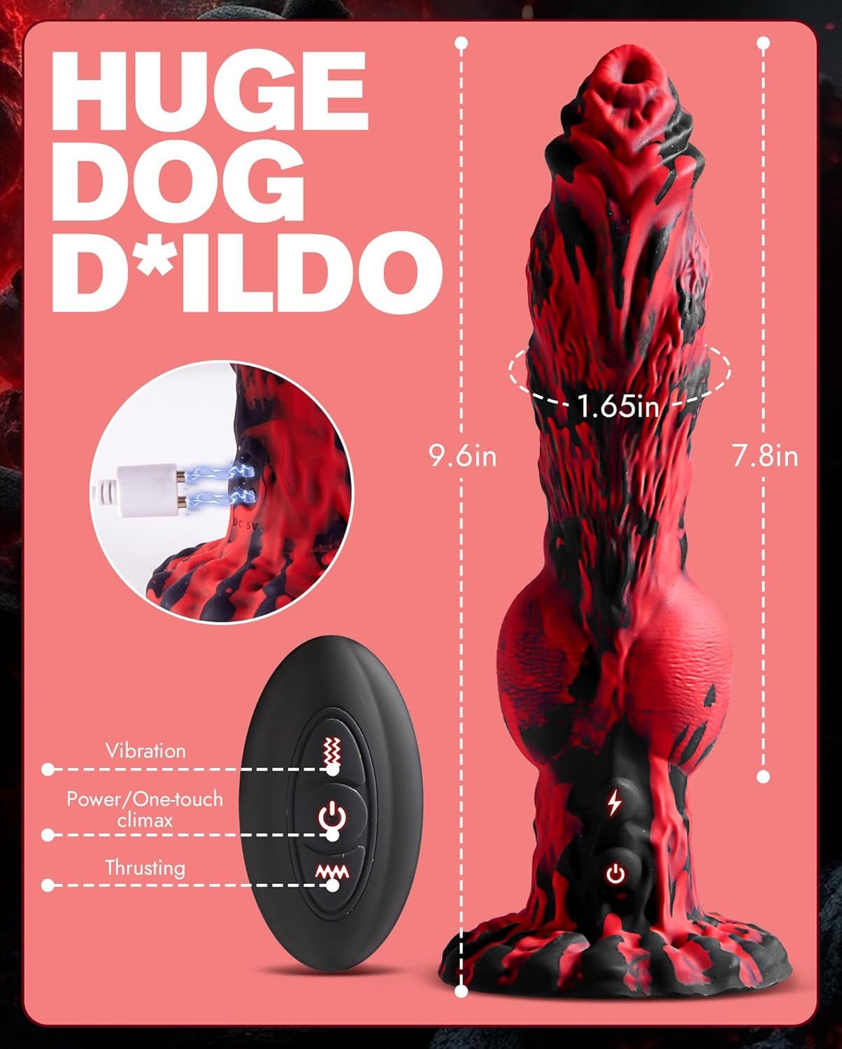 BeastPulse Fantasy Monster Thrusting Dildo Vibrator - Vixen | Nova Network