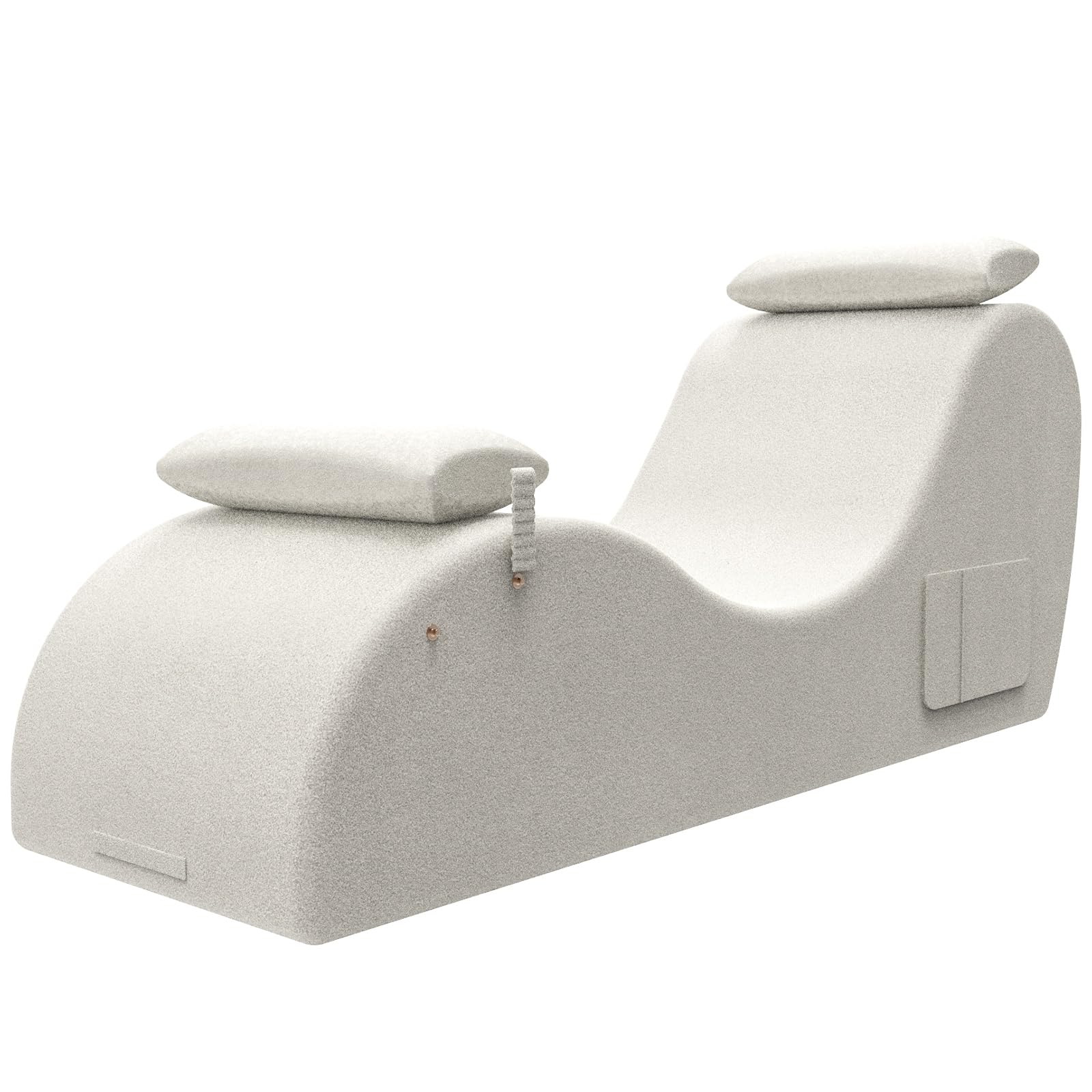 Beige Ergonomic Curved Premium Sex Chaise - Vixen | Nova Network