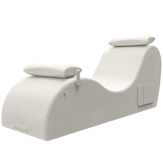 Beige Ergonomic Curved Premium Sex Chaise - Vixen | Nova Network