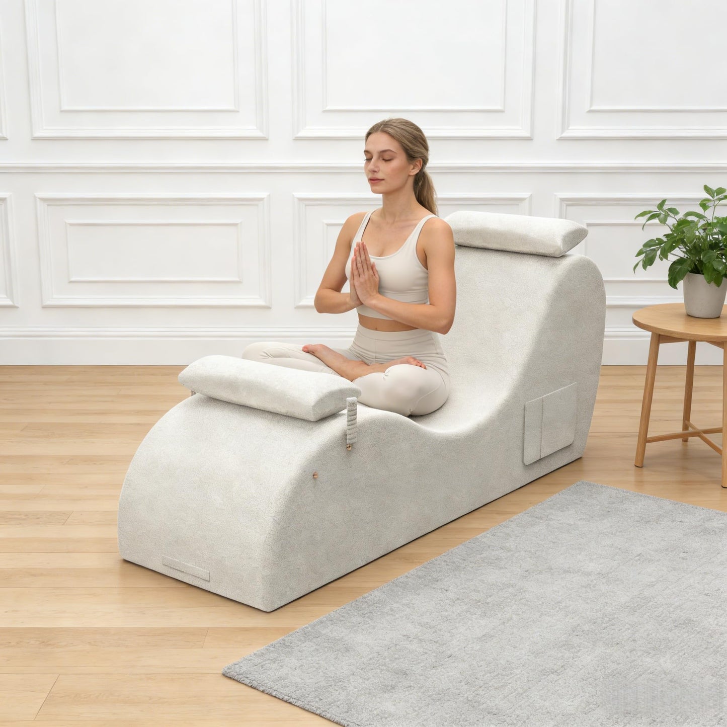 Beige Ergonomic Curved Premium Sex Chaise - Vixen | Nova Network