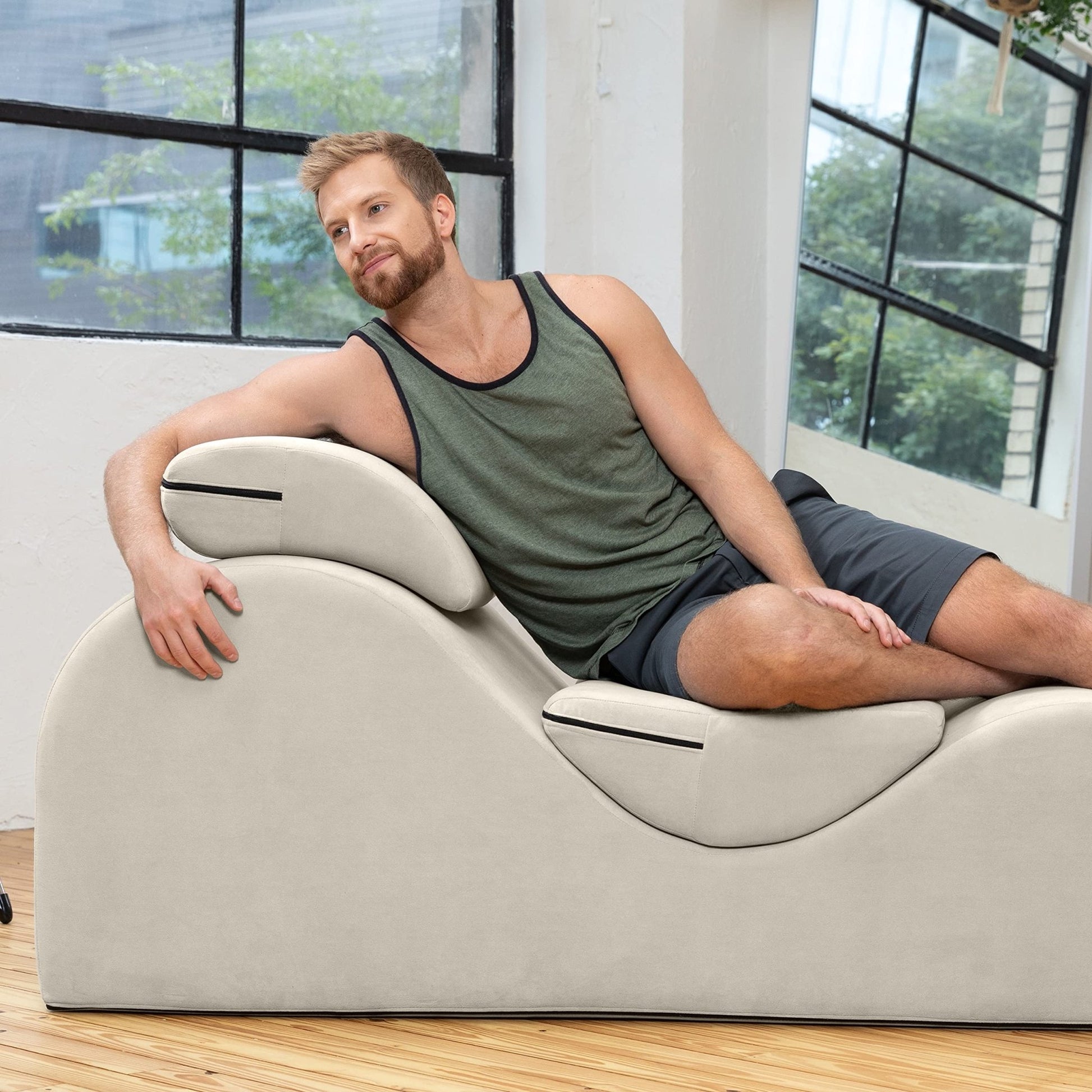 Beige Luxury Intimate Lounge Chaise - Vixen | Nova Network