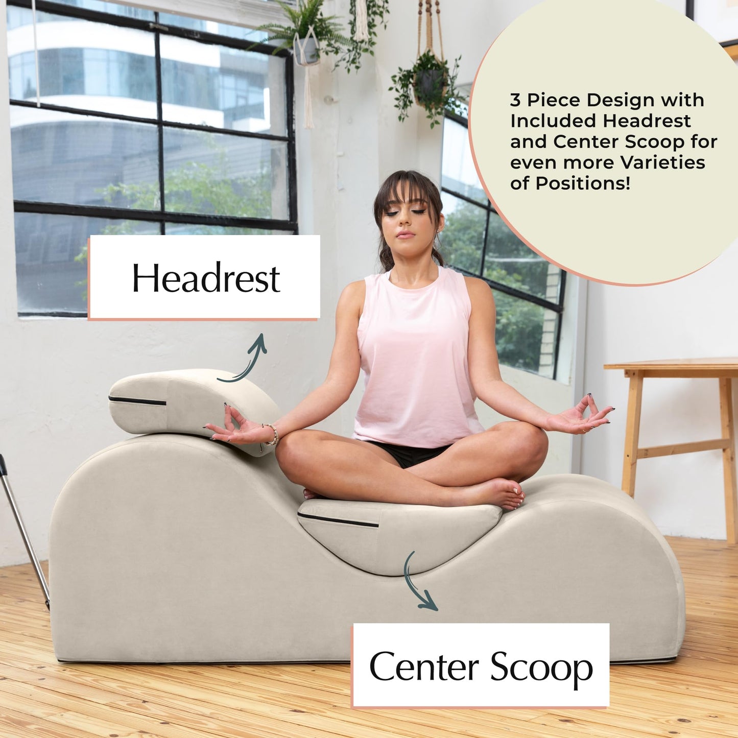 Beige Luxury Intimate Lounge Chaise - Vixen | Nova Network