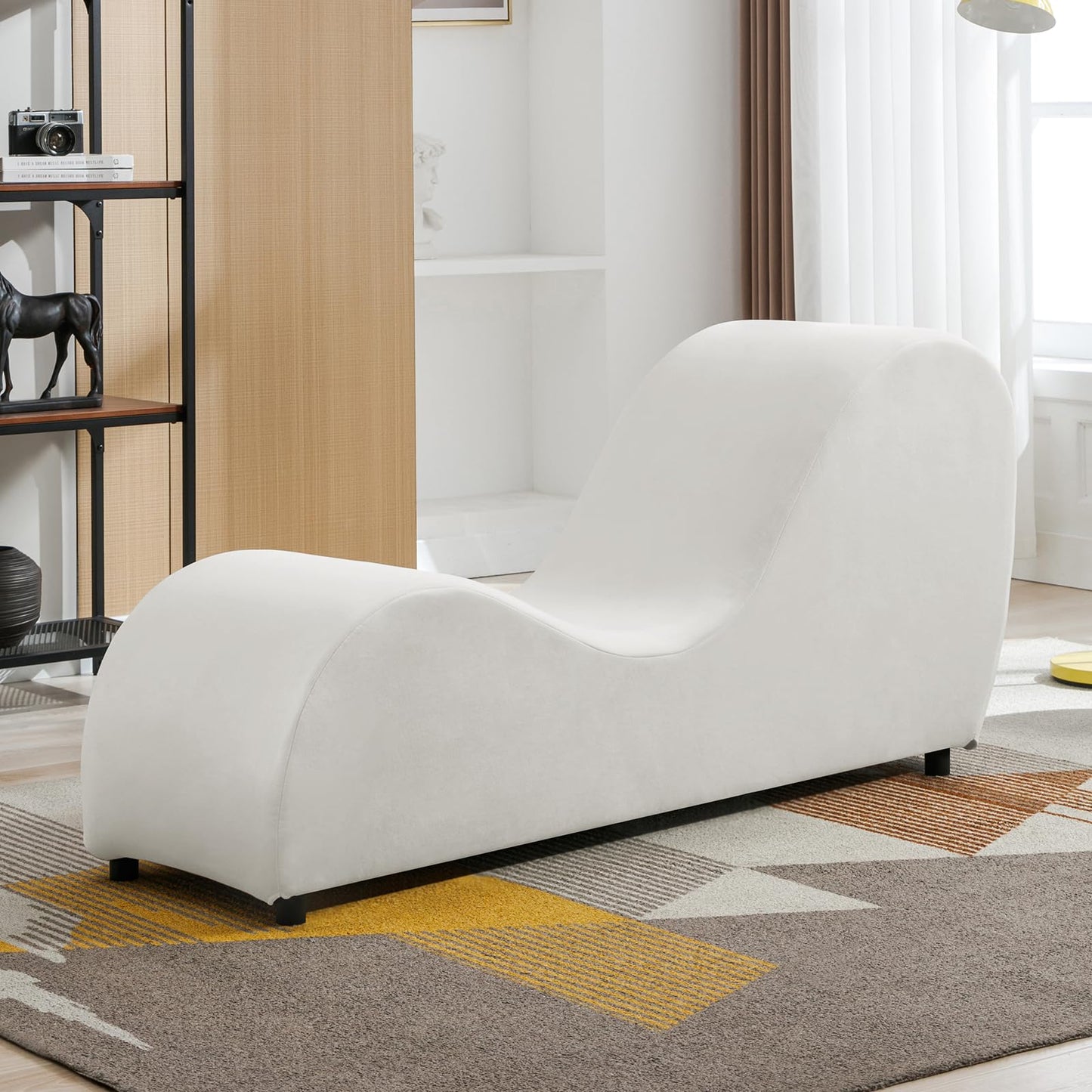 Beige Velvet S - Curve Seduction Chaise - Vixen | Nova Network