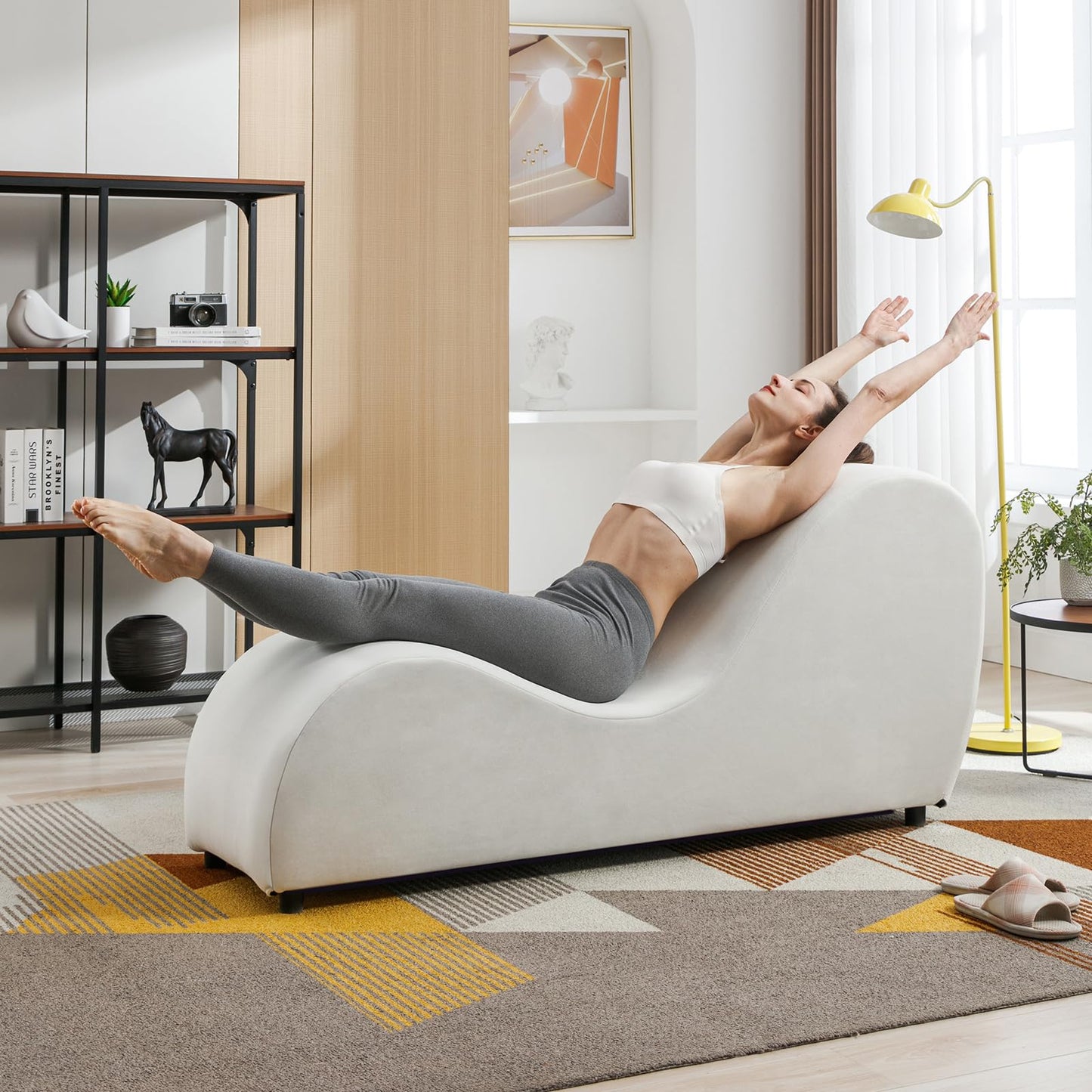 Beige Velvet S - Curve Seduction Chaise - Vixen | Nova Network