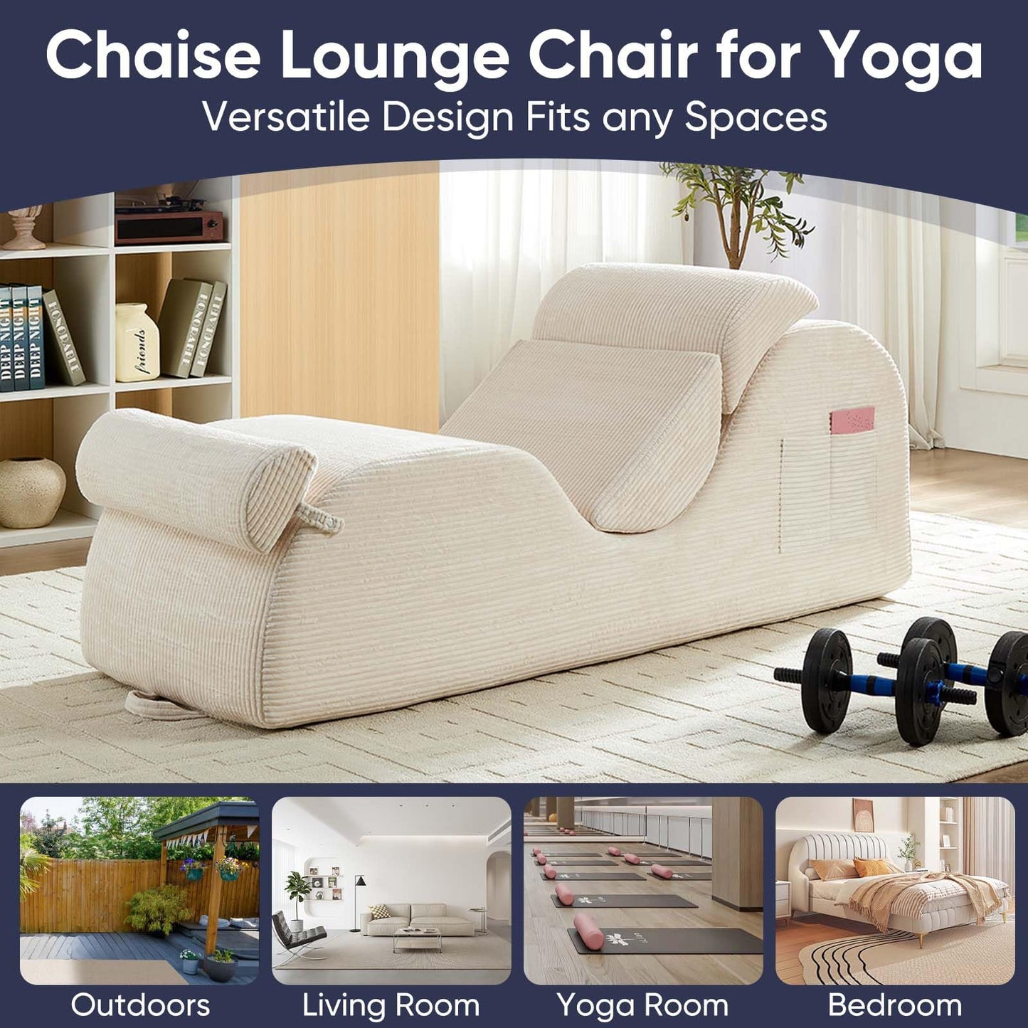 Beige Wide Corduroy Intimate Lounge Chair - Vixen | Nova Network