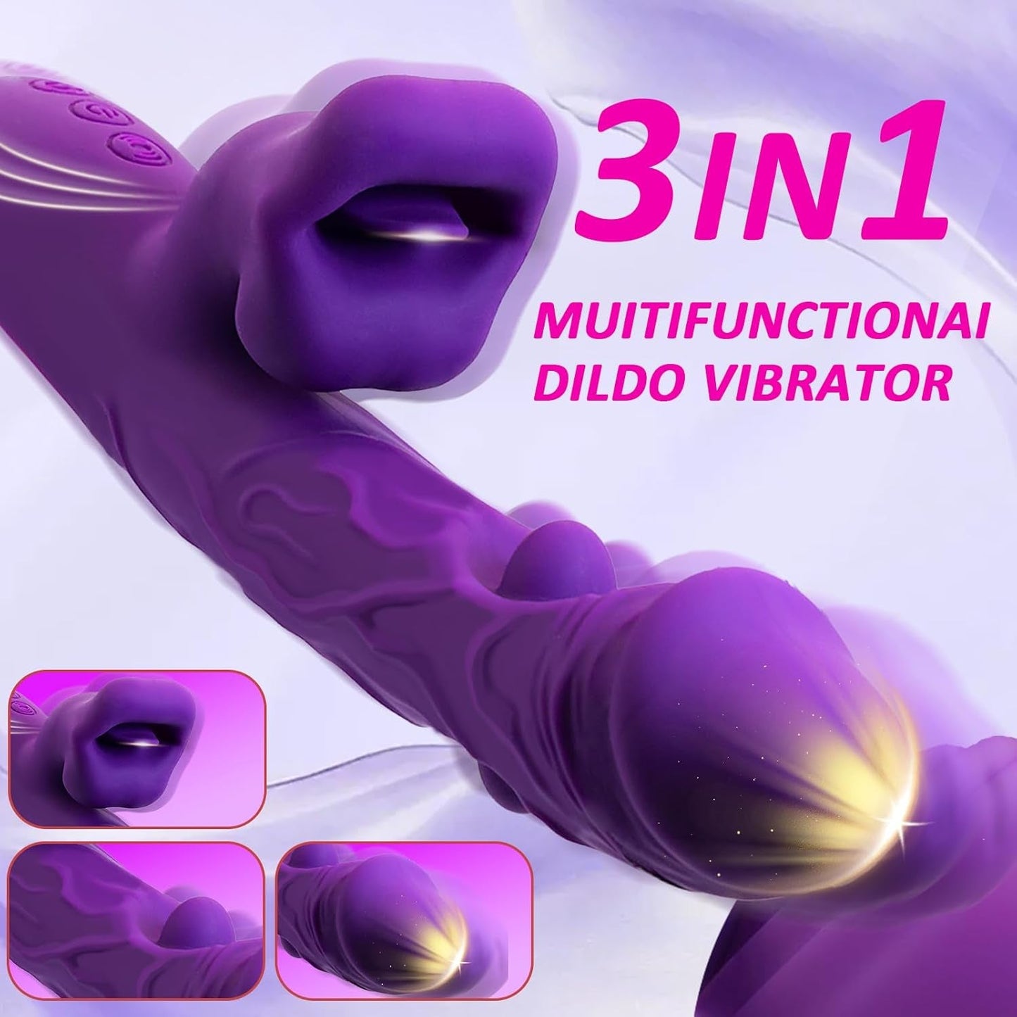 BiteBloom Tapping & Licking Rabbit Dildo Vibrator - Vixen | Nova Network