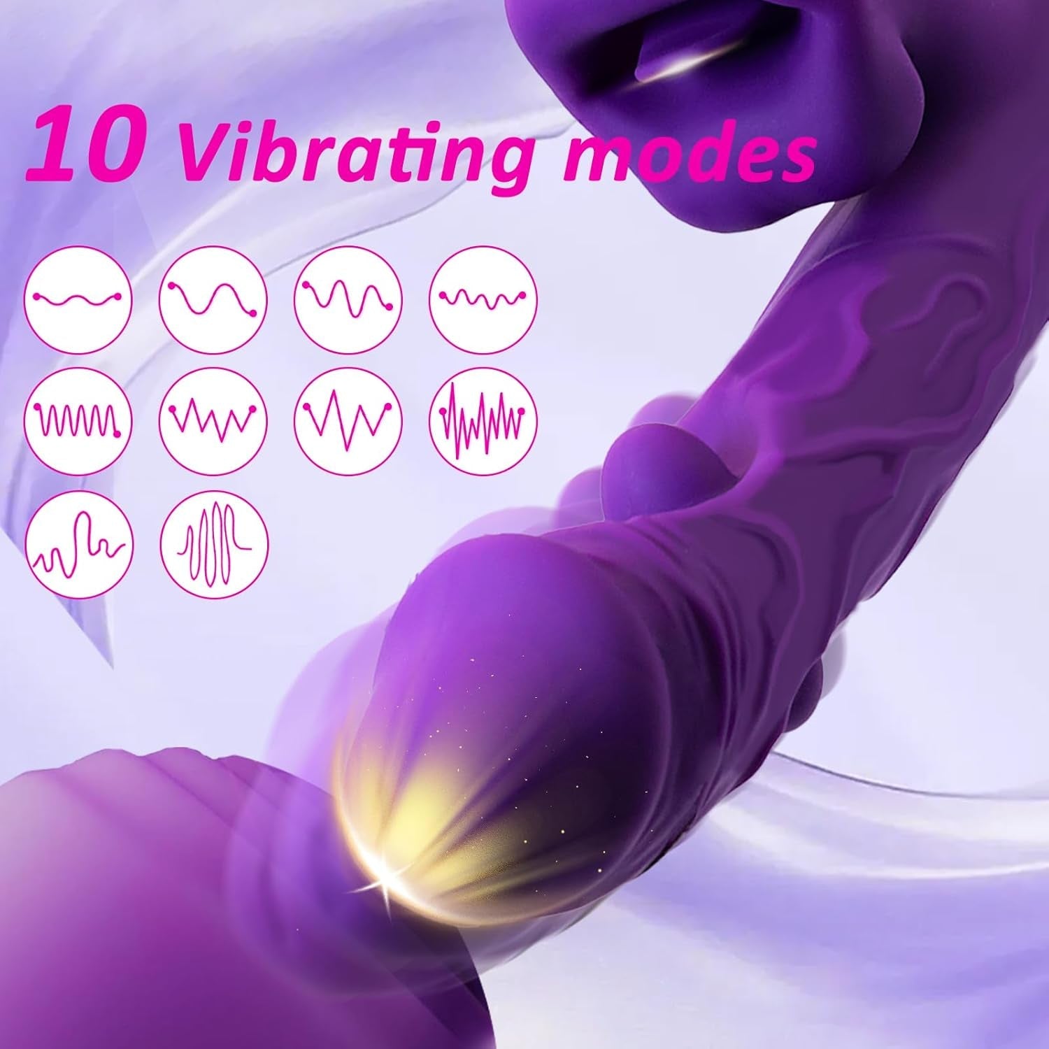 BiteBloom Tapping & Licking Rabbit Dildo Vibrator - Vixen | Nova Network