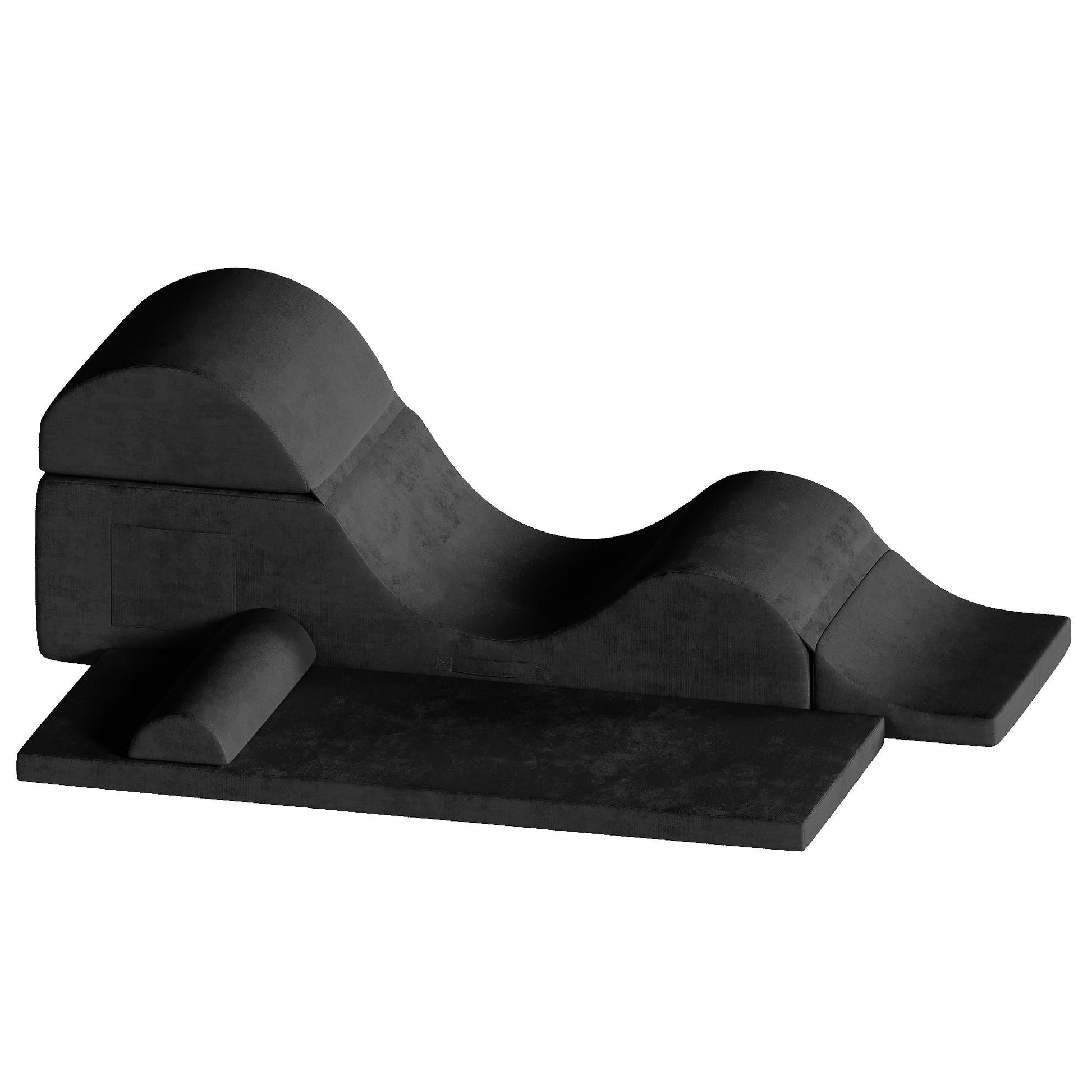Black Convertible Ergonomic Intimate Lounge Chair - Vixen | Nova Network