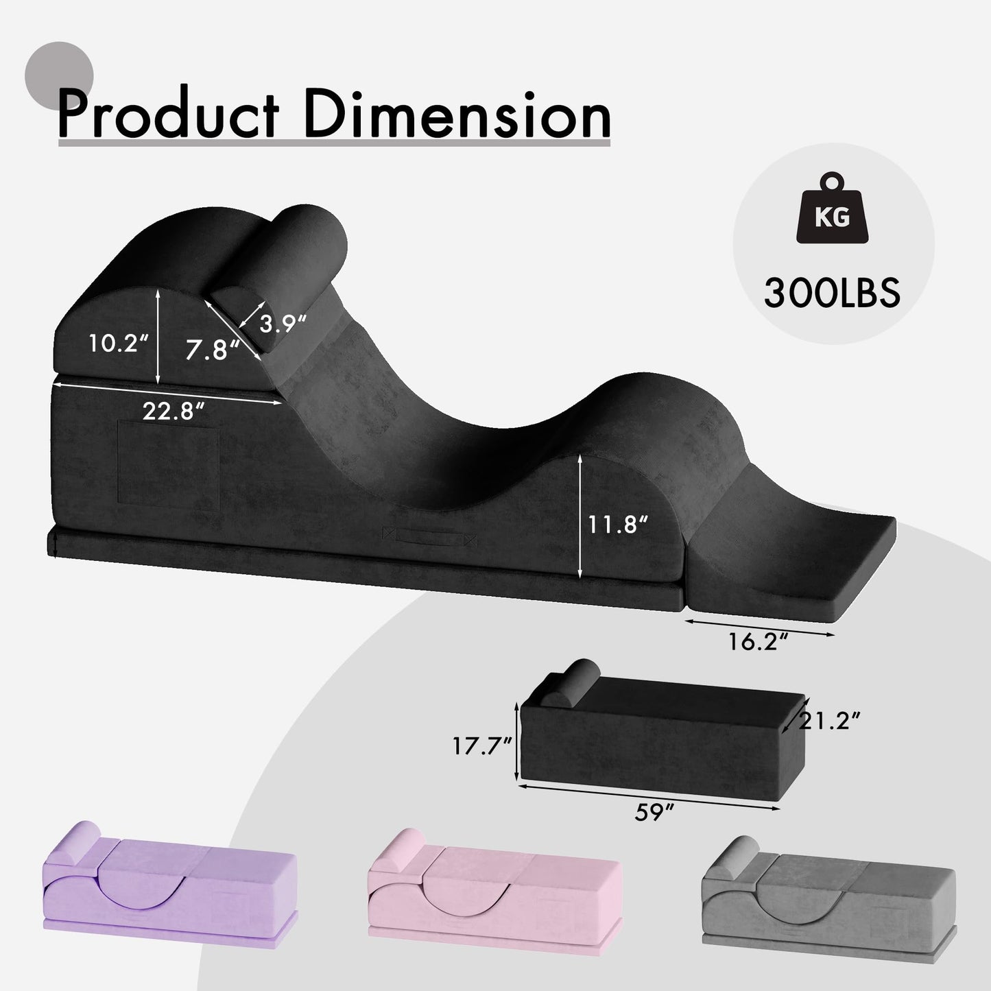 Black Convertible Ergonomic Intimate Lounge Chair - Vixen | Nova Network