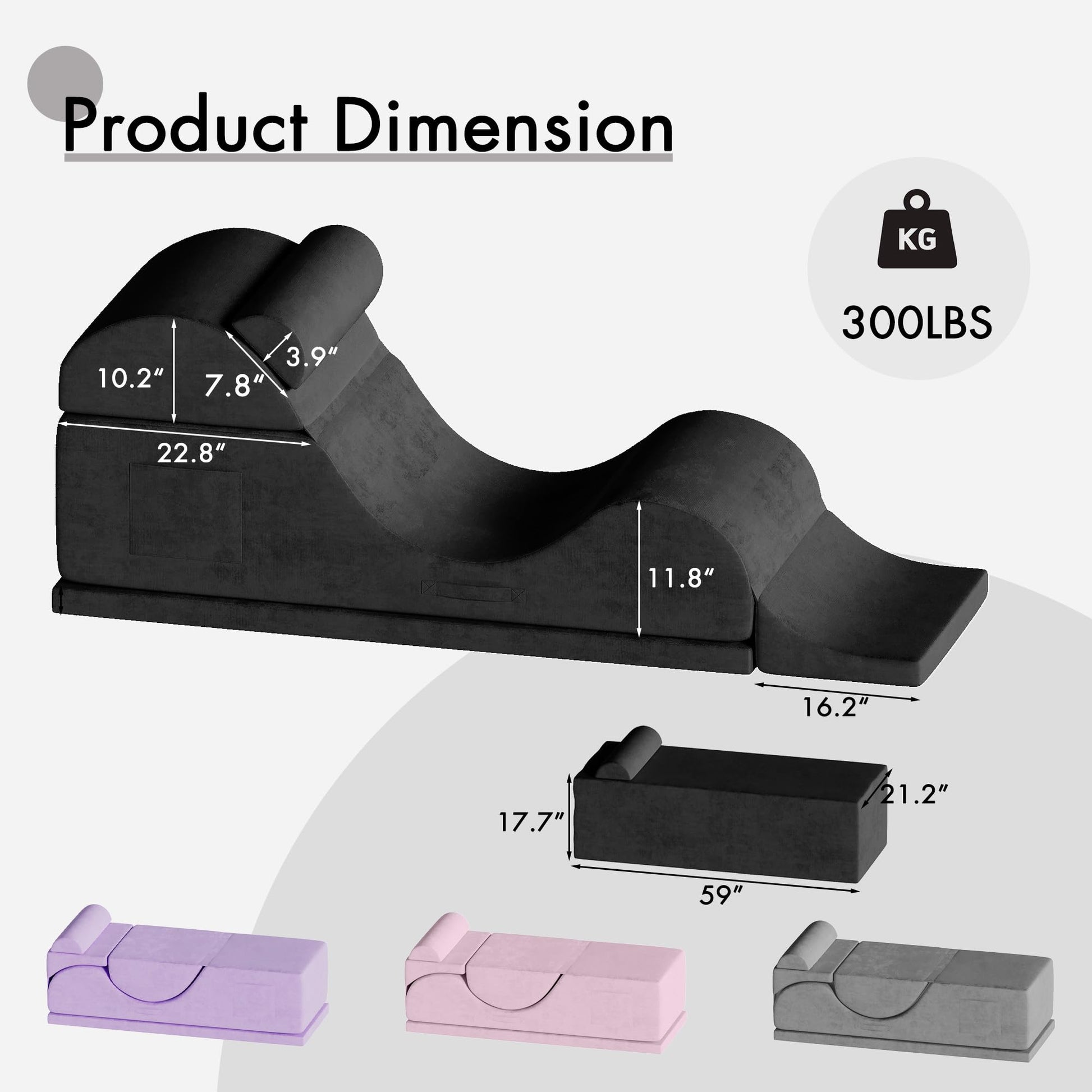 Black Convertible Ergonomic Intimate Lounge Chair - Vixen | Nova Network