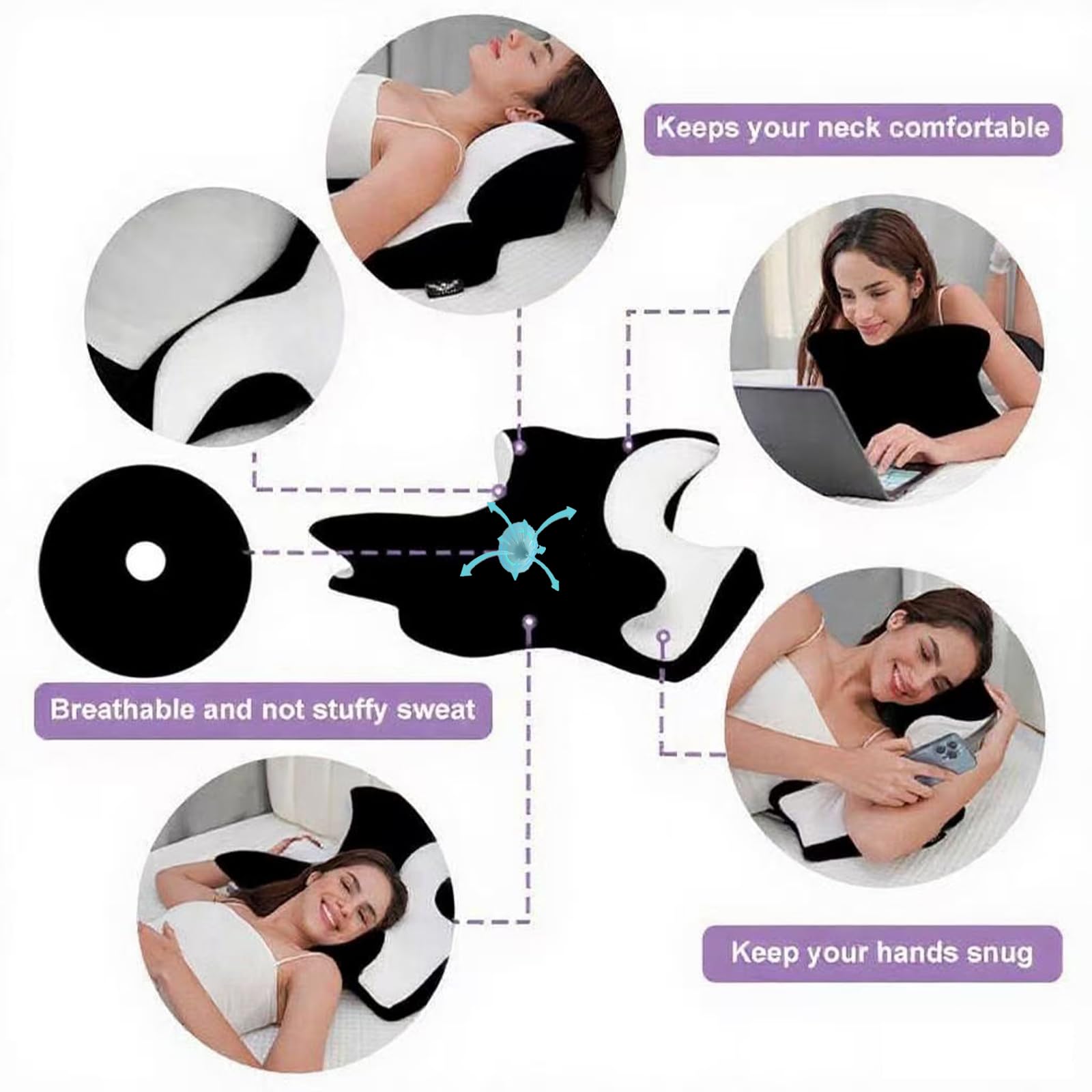 Black Couples Intimacy Support Wedge Pillow - Vixen | Nova Network