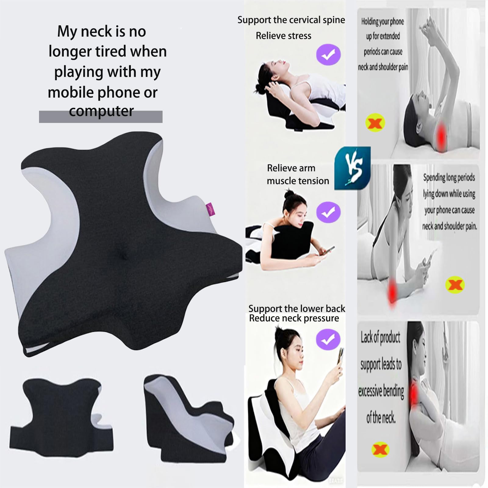 Black Couples Intimacy Support Wedge Pillow - Vixen | Nova Network