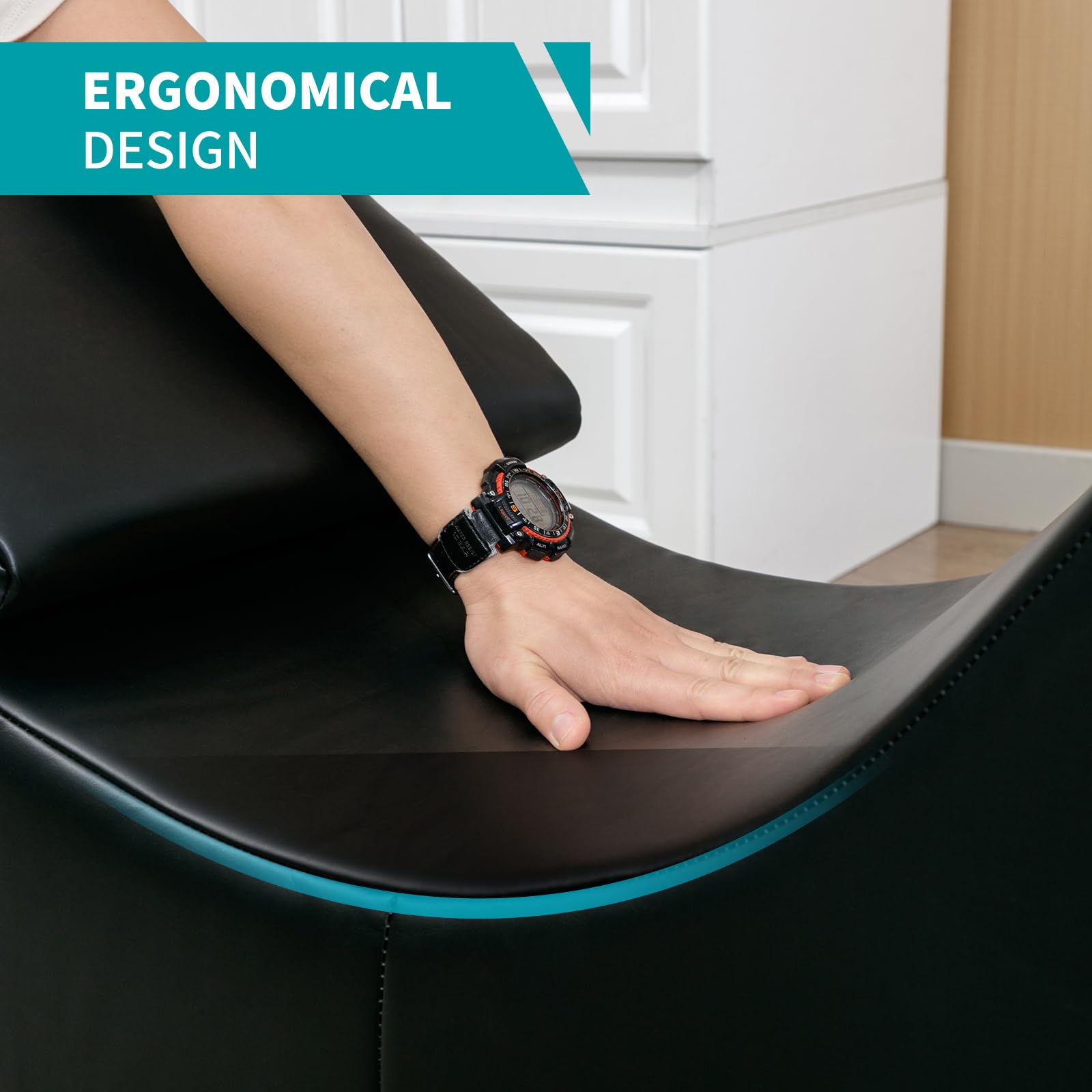 Black Ergonomic Curved Velvet Pleasure Chaise - Vixen | Nova Network