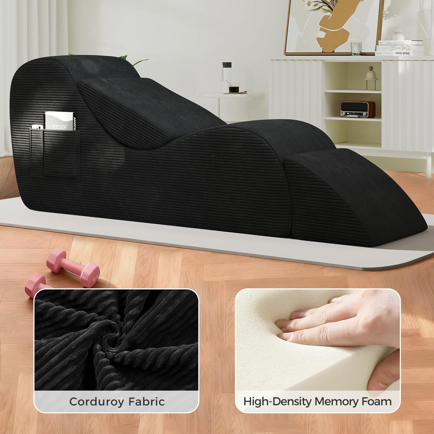 Black Ergonomic Passion Support Chaise - Vixen | Nova Network