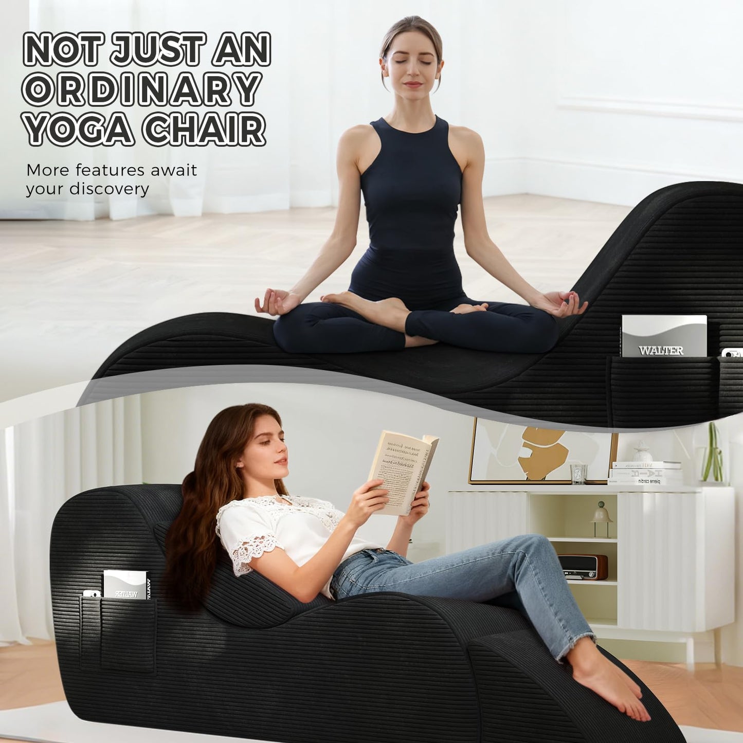 Black Ergonomic Passion Support Chaise - Vixen | Nova Network