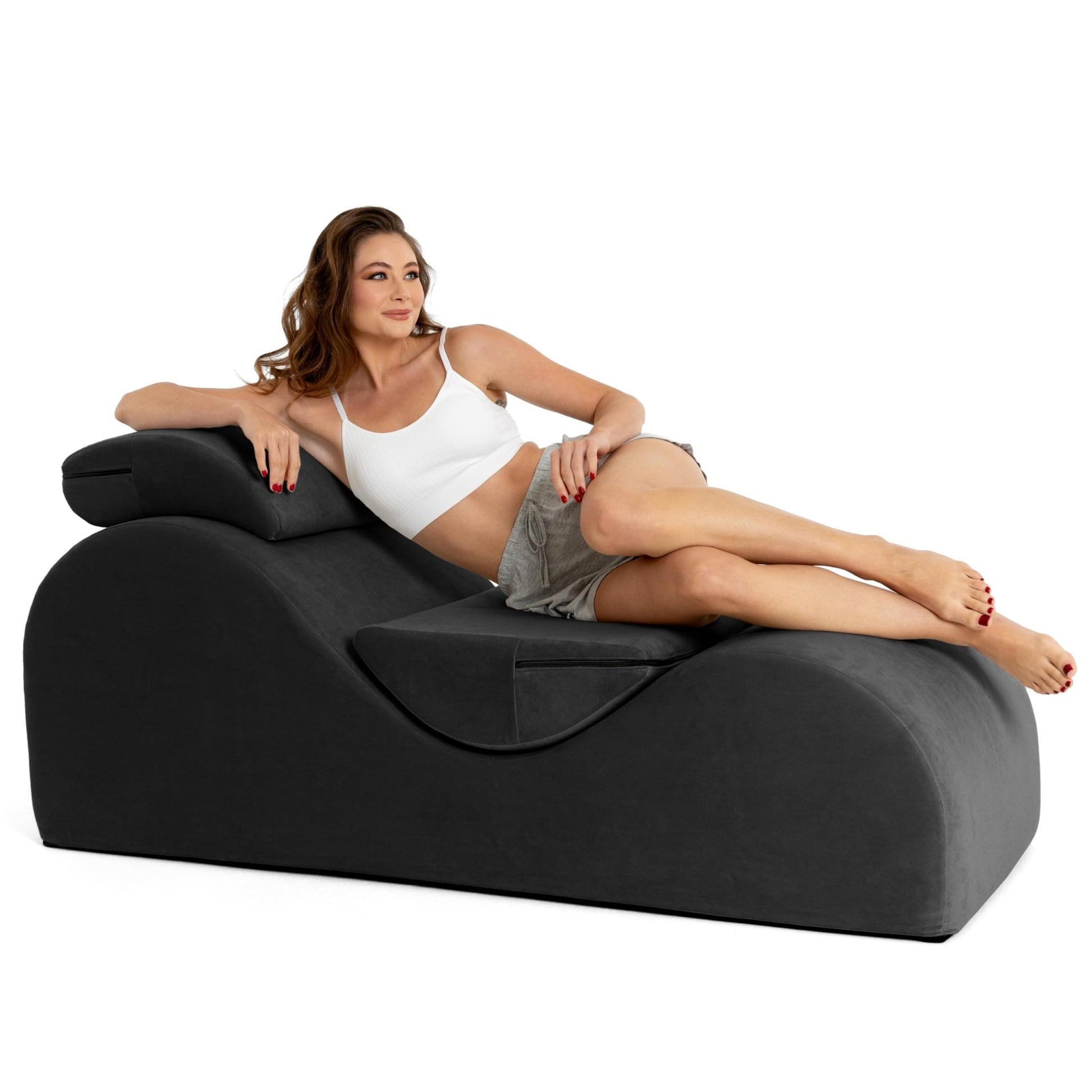 Black Luxury Intimate Lounge Chaise - Vixen | Nova Network
