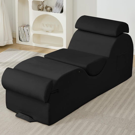 Black Sleek Intimate Lounge Sex Chaise - Vixen | Nova Network
