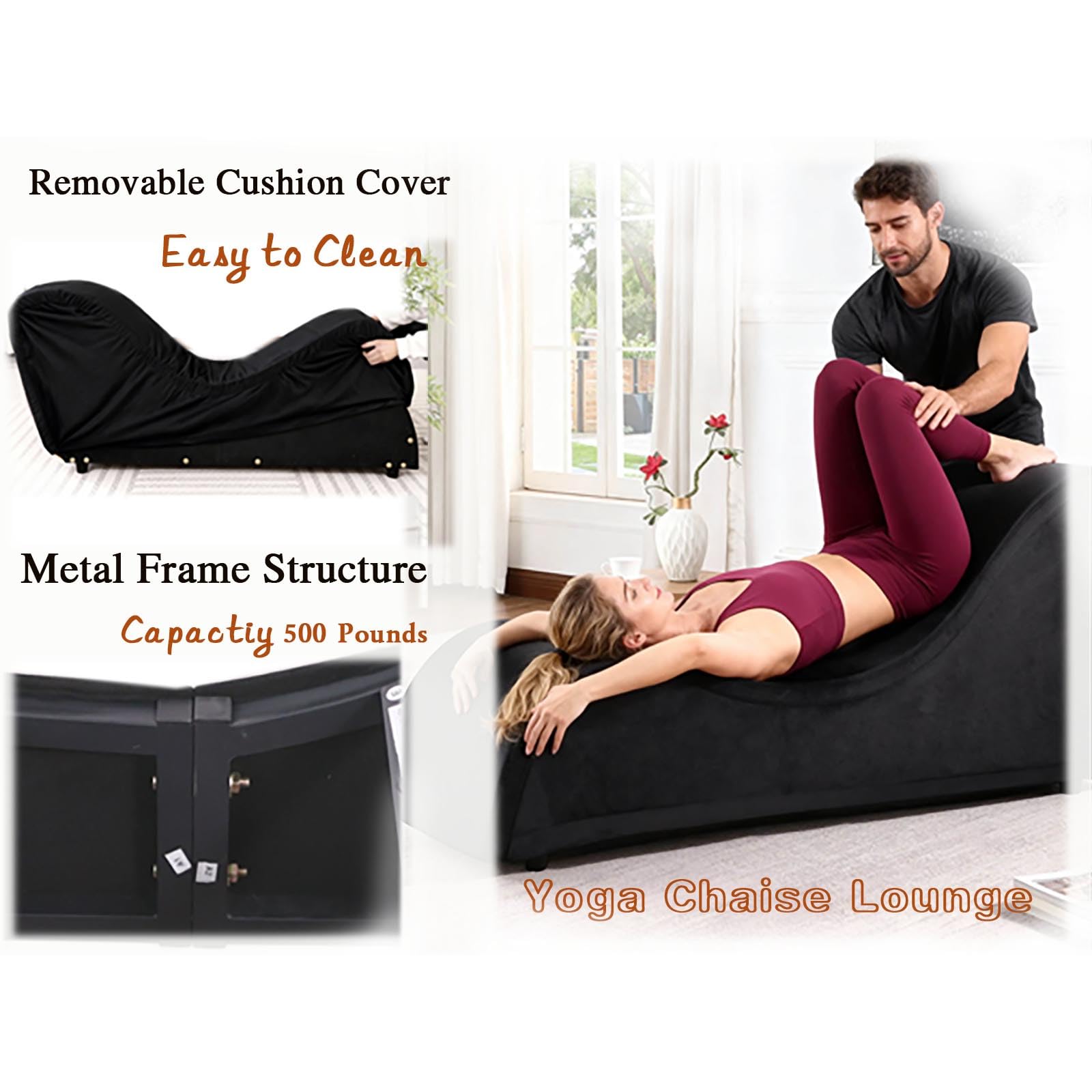 Black Velvet Passion Lounge Chaise - Vixen | Nova Network