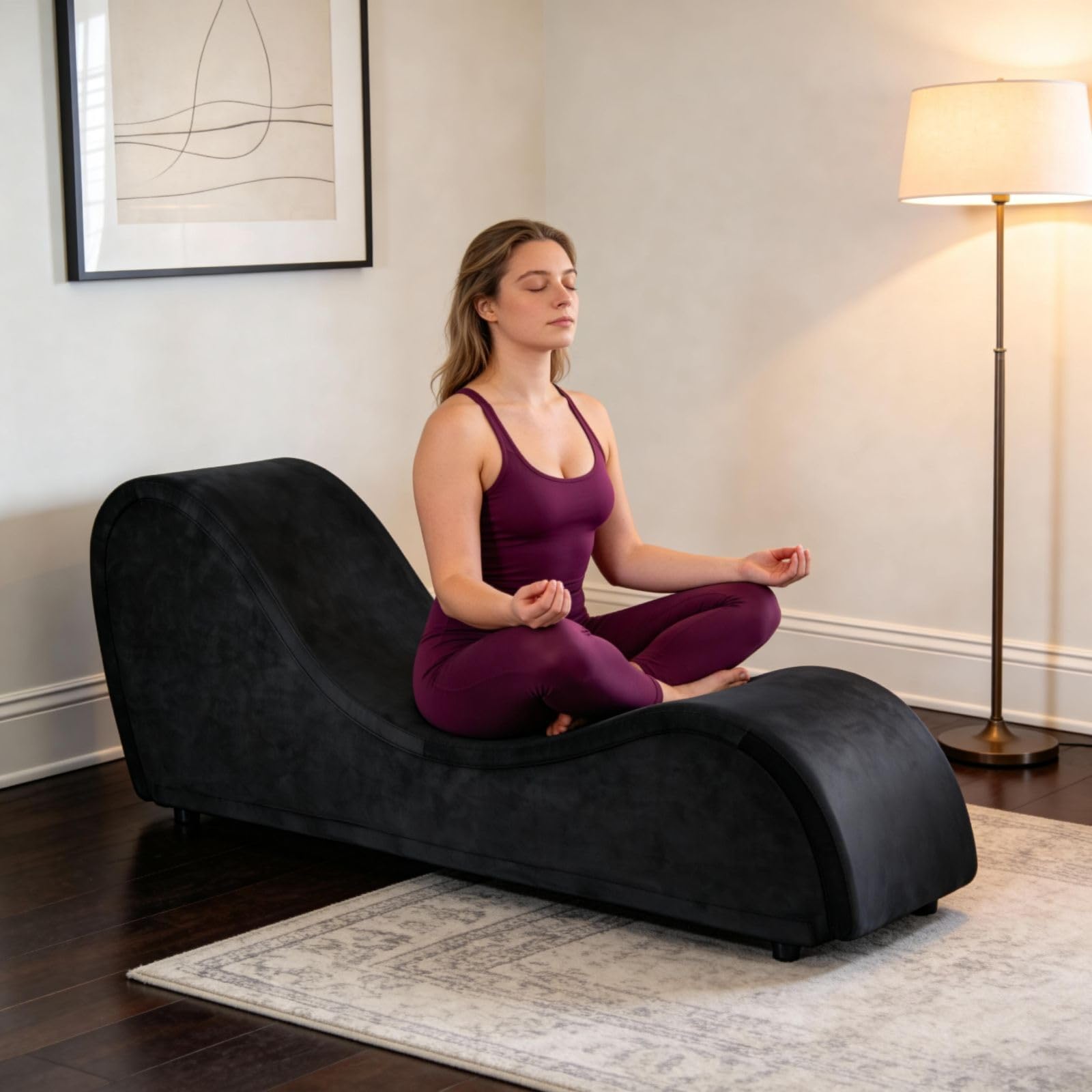 Black Velvet Passion Lounge Chaise - Vixen | Nova Network