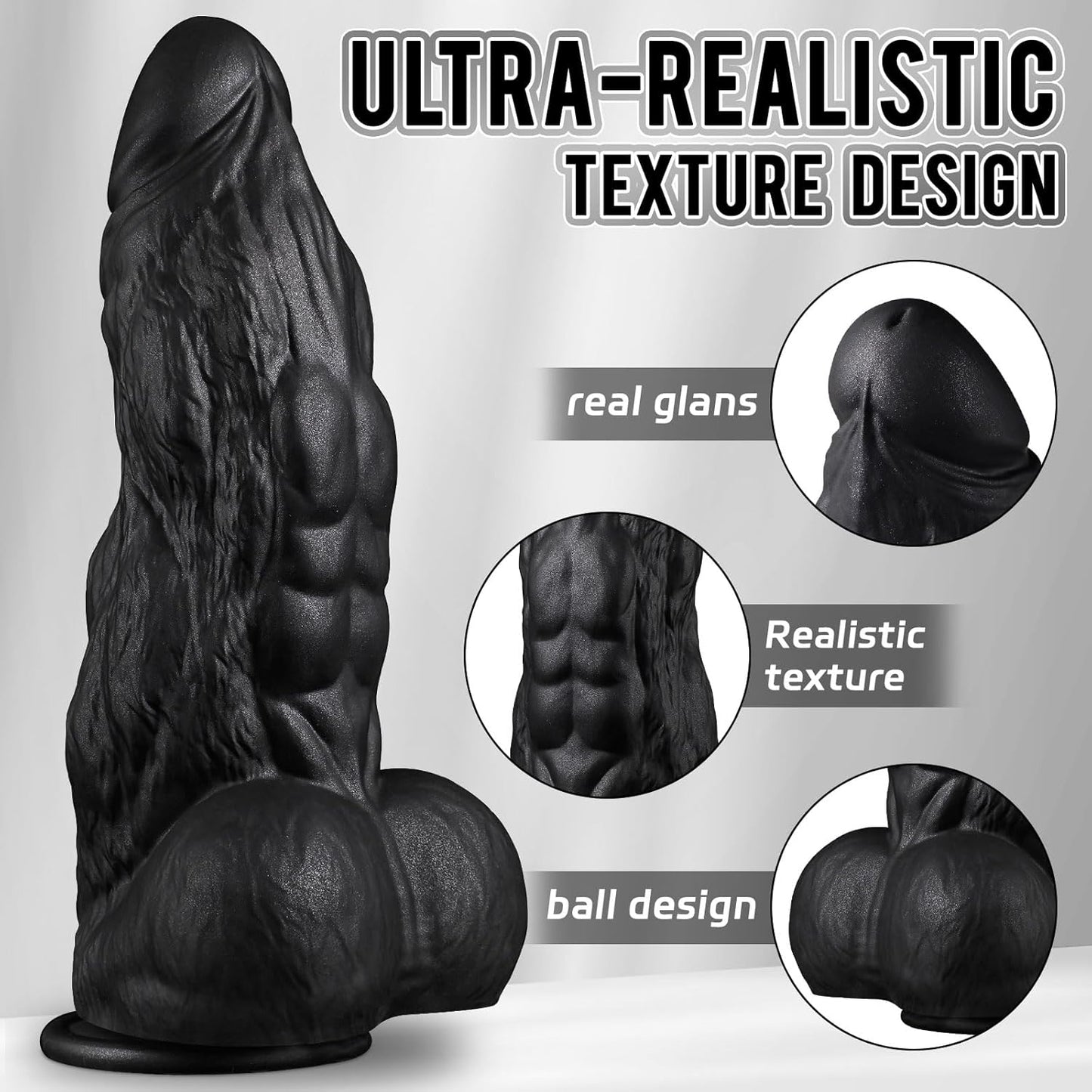 BlackBeast 8" Thick Silicone Fantasy Dildo - Vixen | Nova Network