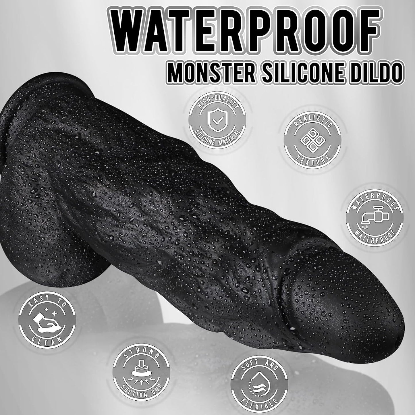 BlackBeast 8" Thick Silicone Fantasy Dildo - Vixen | Nova Network