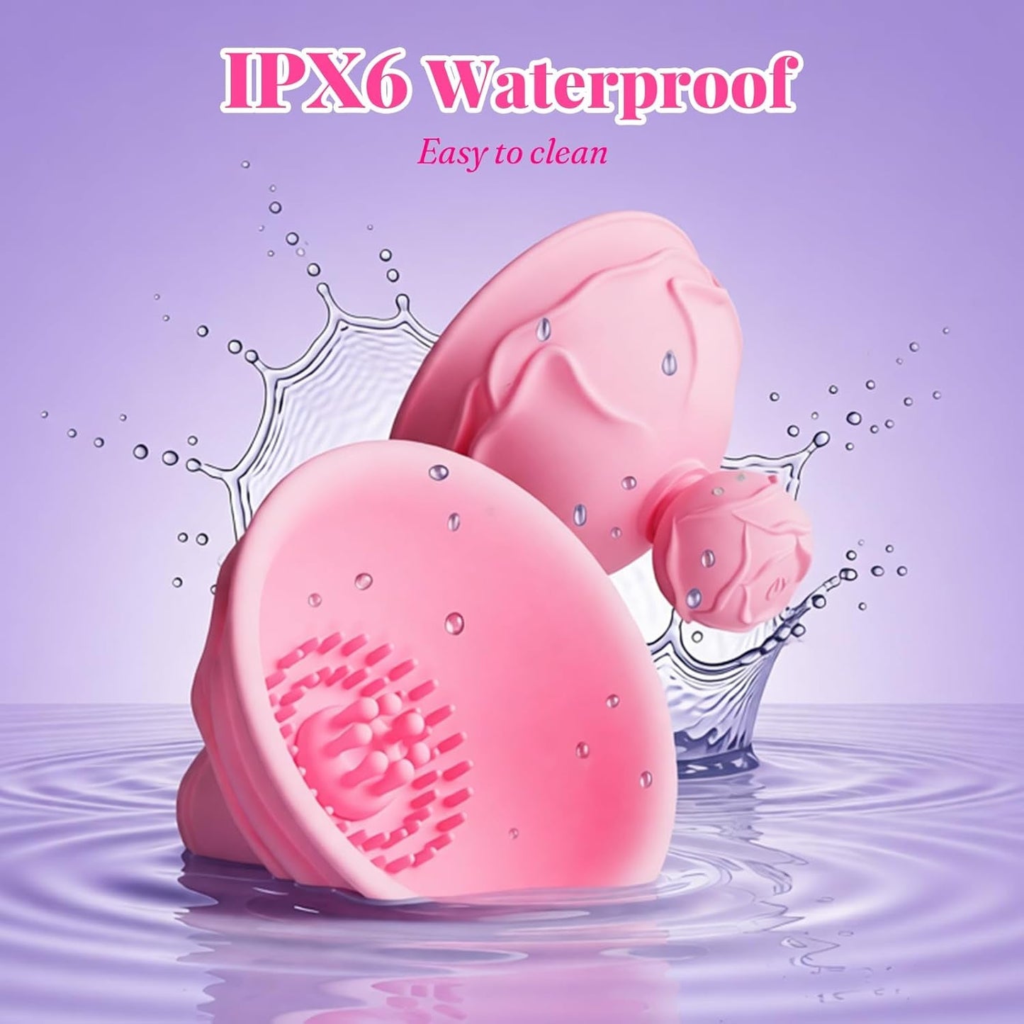BloomContact 6-in-1 Rose Nipple Sucker Vibrator – 10 Modes - Vixen Adult Playroom
