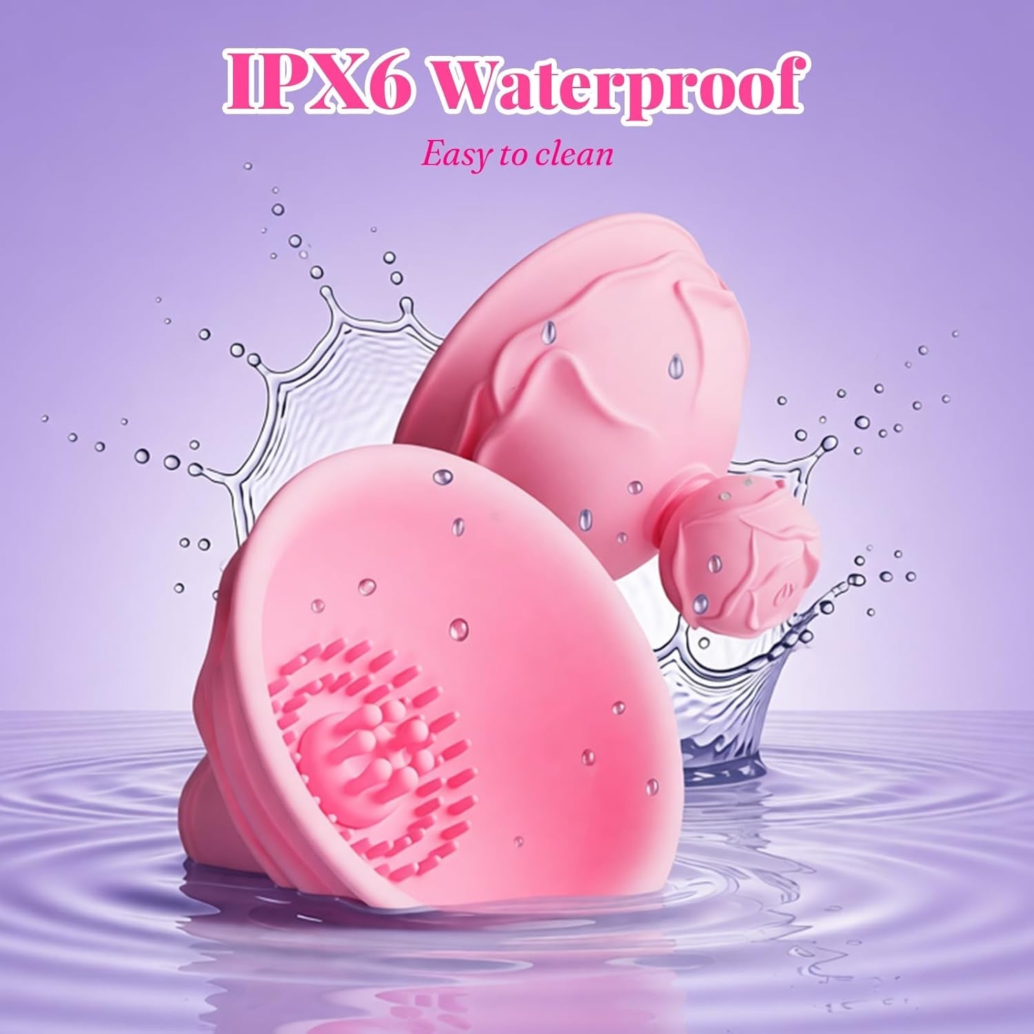 BloomContact 6-in-1 Rose Nipple Sucker Vibrator – 10 Modes - Vixen Adult Playroom