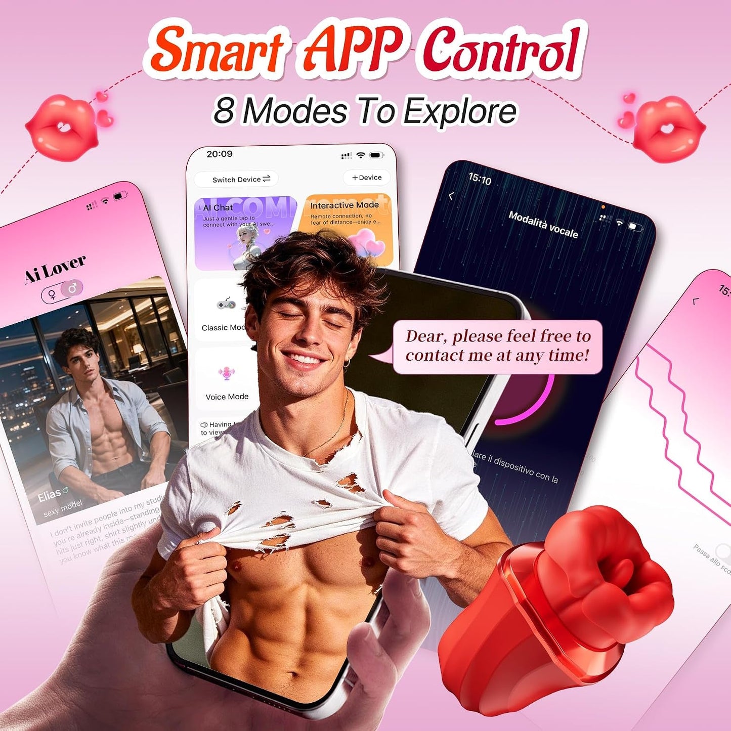 BloomMuse 4-in-1 Rose Sucker – Suck, Lick & Vibrate, App Control - Vixen Adult Playroom