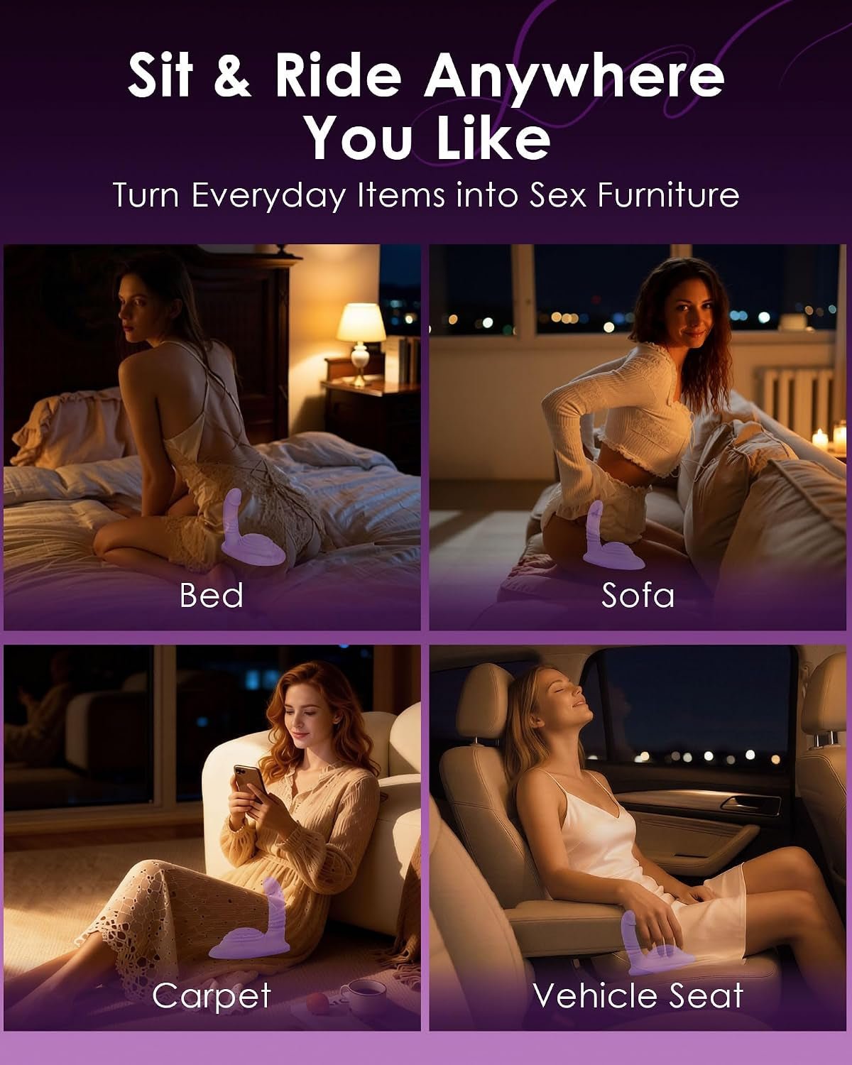 BloomRider App & Remote Riding Thrusting Vibrator - Vixen Adult Playroom