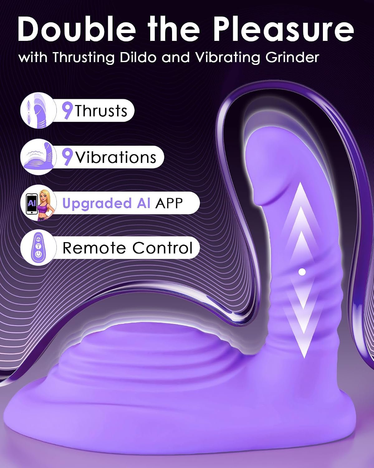 BloomRider App & Remote Riding Thrusting Vibrator - Vixen Adult Playroom