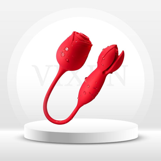 BloomRose AI Duo Sucking Vibrator & Thrusting Dildo - Vixen | Nova Network