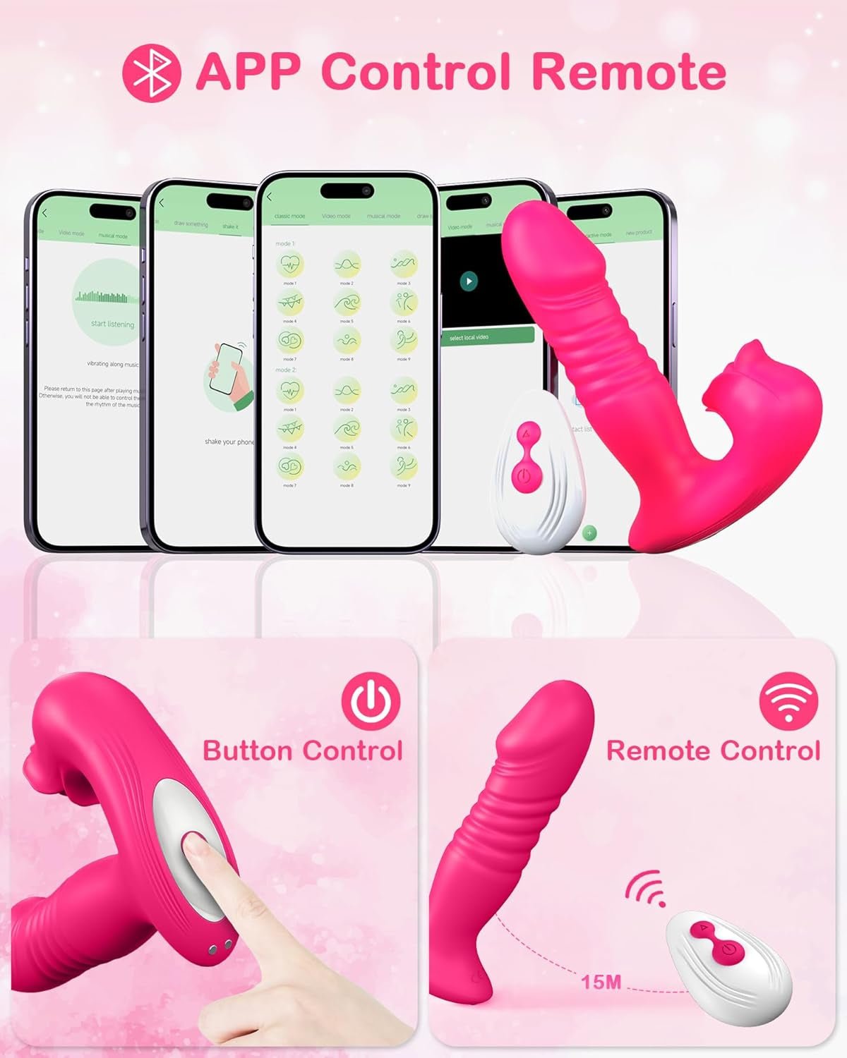 BloomRush Wearable Rose Thrusting Clit Sucker - Vixen | Nova Network