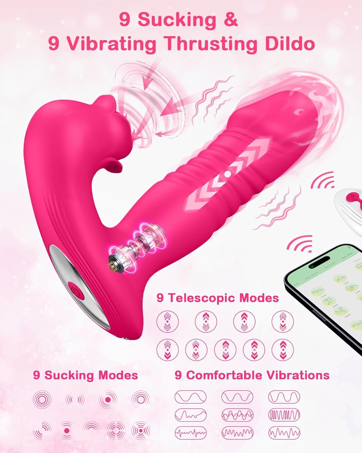 BloomRush Wearable Rose Thrusting Clit Sucker - Vixen | Nova Network