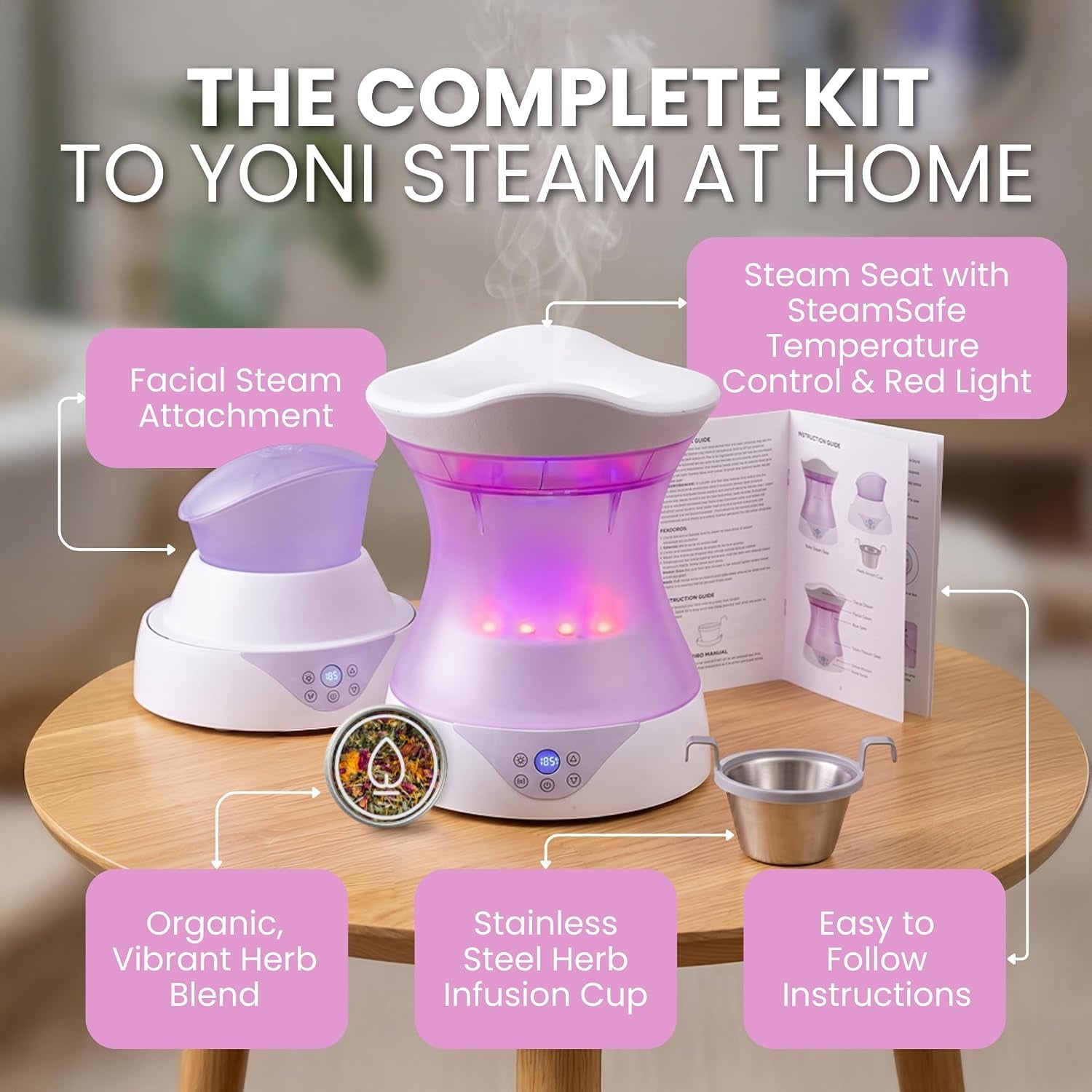 BloomSanctuary Premium Yoni Vaginal Steam Seat Set - Vixen Adult Playroom