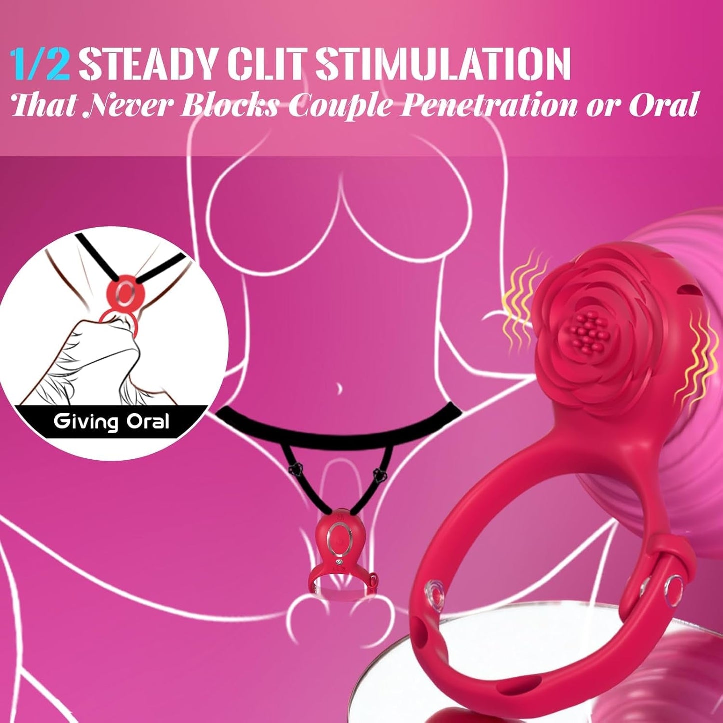 BloomSwitch 2 - in - 1 Wearable Vibrator Couples Ring - Vixen | Nova Network