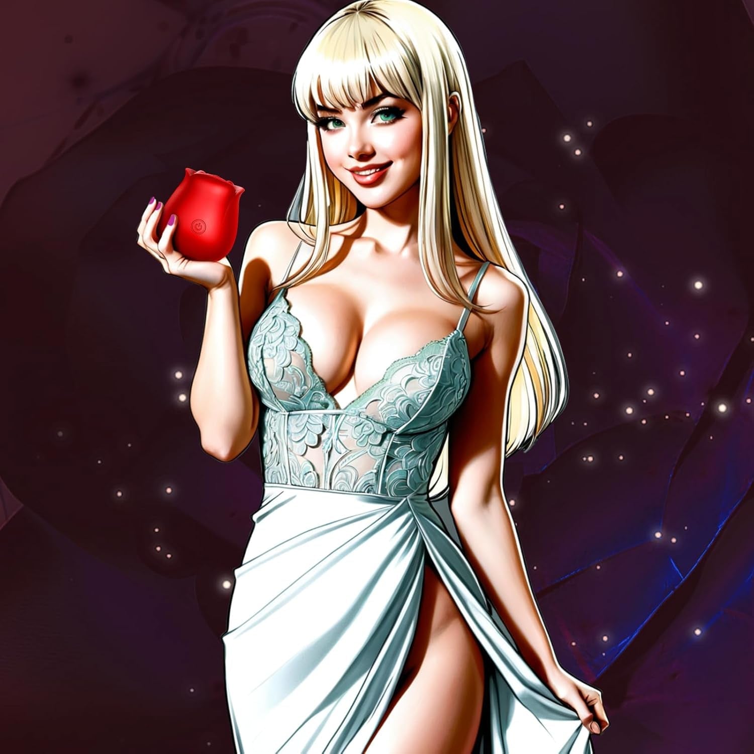 BloomSync App Controlled Rose Suction Vibrator - Vixen | Nova Network