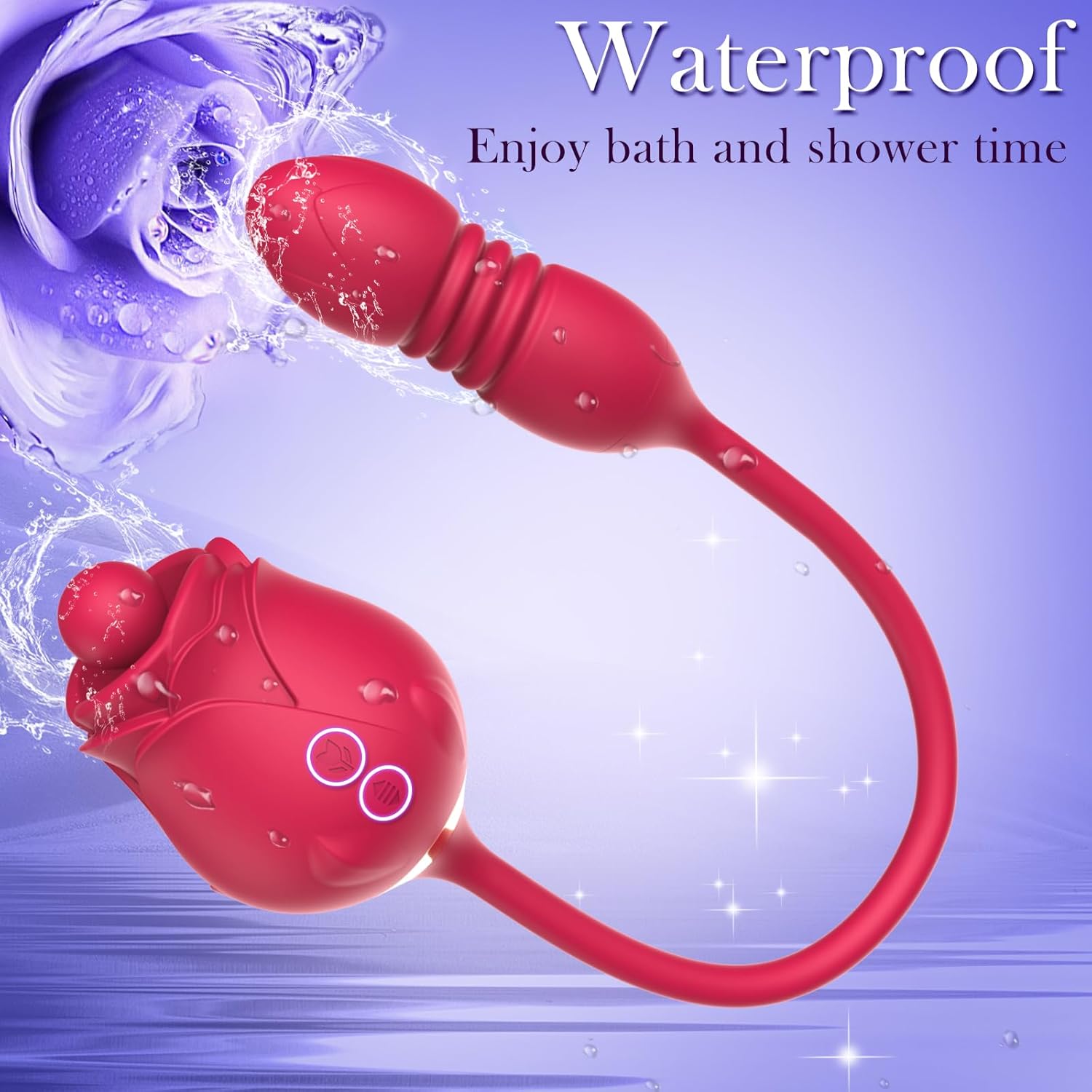 BloomThrust 3 - in - 1 Rose Clit & G - Spot Vibrator - Vixen | Nova Network