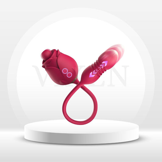 BloomThrust 3 - in - 1 Rose Clit & G - Spot Vibrator - Vixen | Nova Network