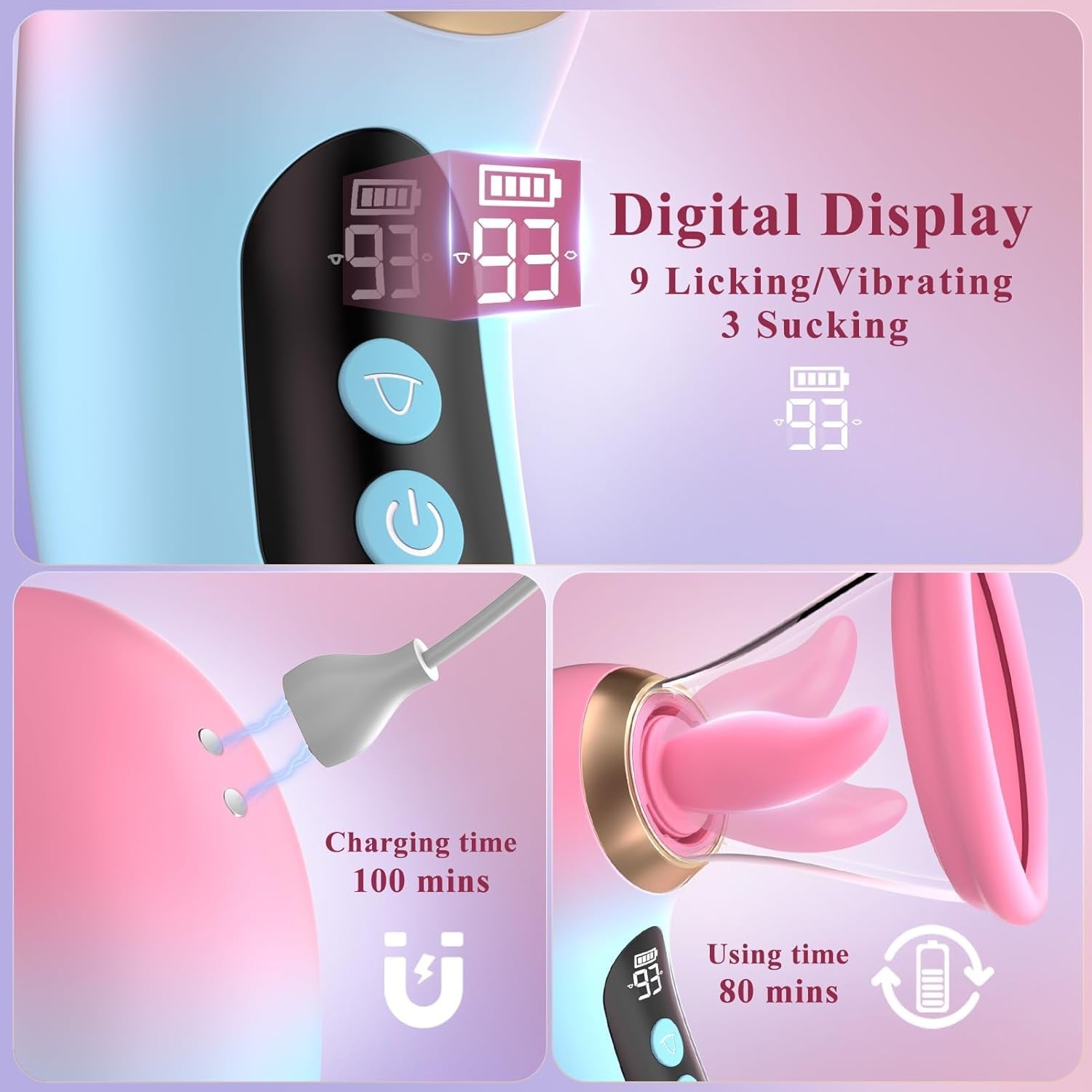 BloomTouch Clit Sucking & Tongue Licking Stimulator - Vixen Adult Playroom
