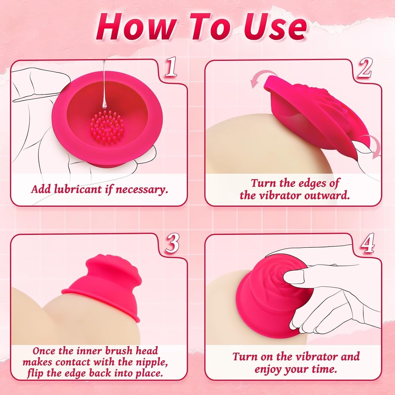 BlossomSuction Rose Nipple Sucker Vibrator – 10 Modes - Vixen Adult Playroom