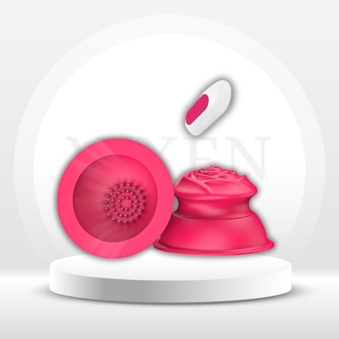 BlossomSuction Rose Nipple Sucker Vibrator – 10 Modes - Vixen Adult Playroom